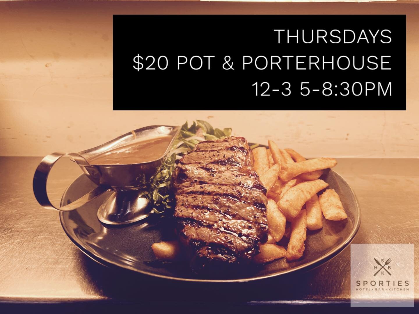 Hankering for a steak ? 
Why not footy and a feed &hellip;.
Blues vs tigers 7:25pm
Book on 63313968 
Lounge bar open from 5pm