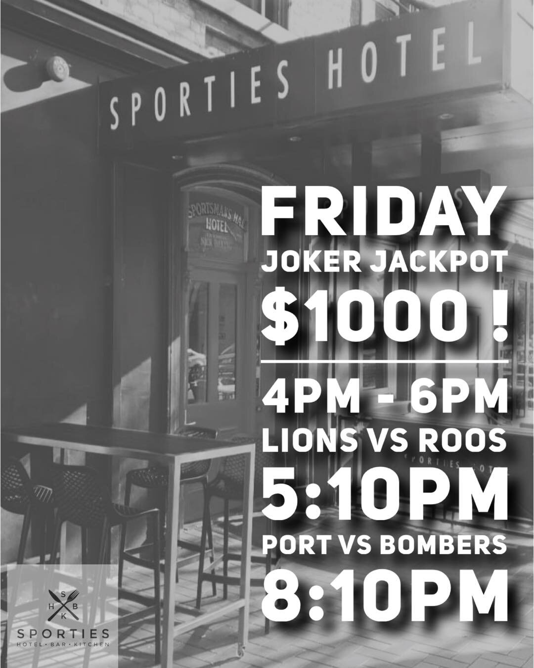 #fireplace #tgifvibes #launcestondining #sportieshotel #jagthejoker #launcestonpub #Tgifridays #sportieshotellaunceston #jagthejokerfriday #jagthejokerjackpot #afl #launcestonpubfood #SportiesHotel #sporties #loungebar #NRL #tgifridays #jagthejokerfr