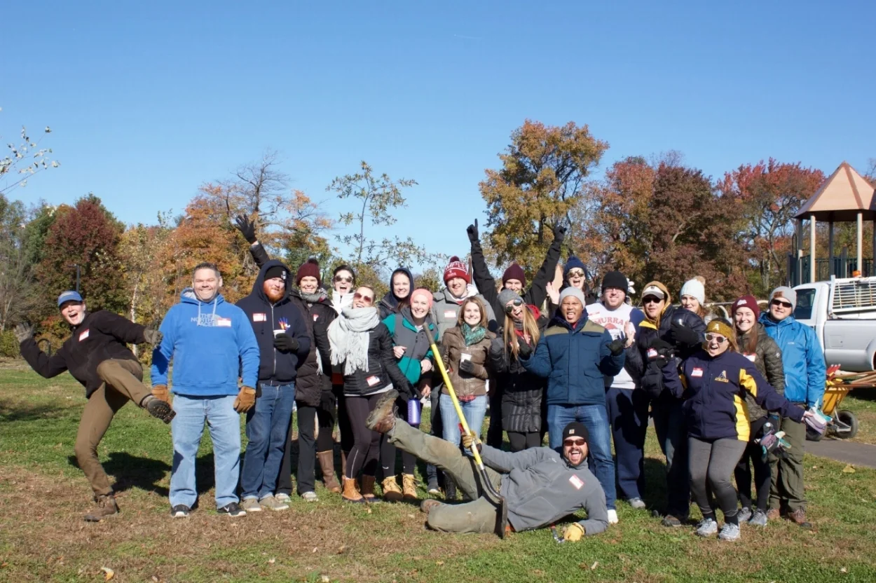 Our bravest #VUCrew yet! Thirty degrees and still out here volunteering.