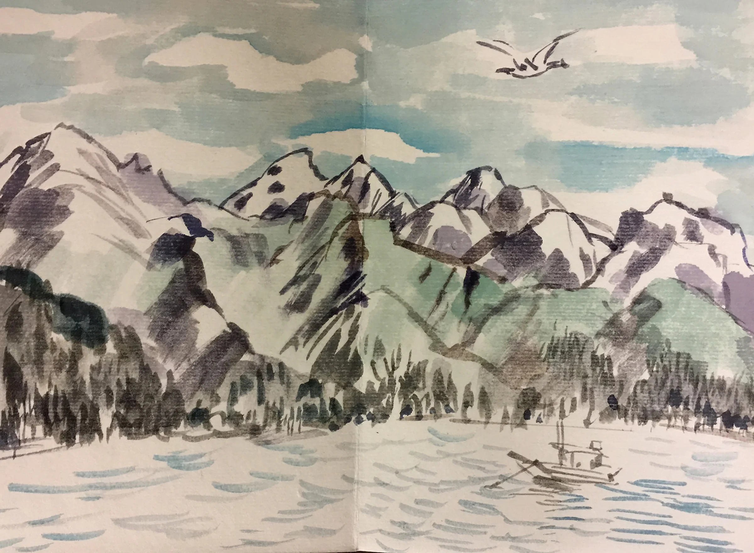 25_Zhang_Yuemei_Alaska Impression Part E_Ink_watercolor.jpg