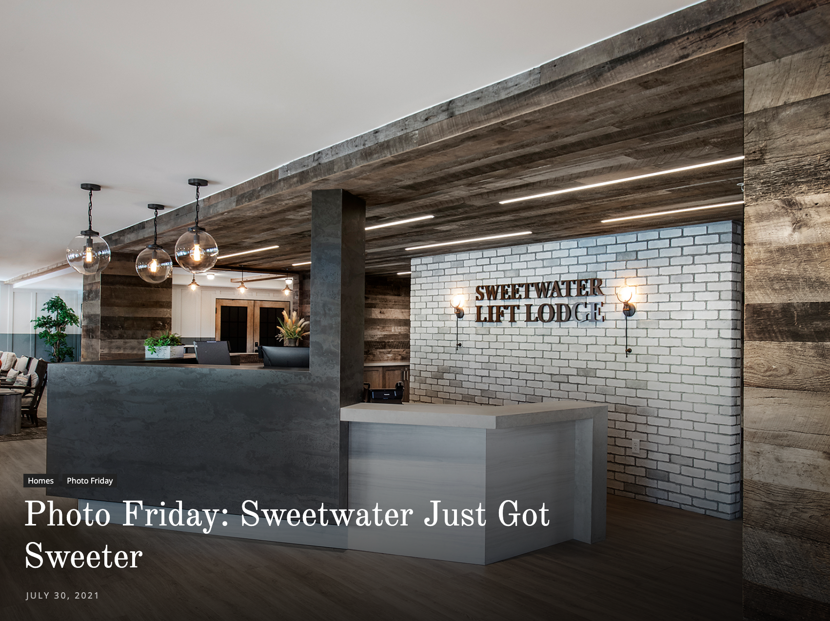 Featured in Utah Style & Design - Photo Friday: Sweetwater Just Got Sweeter by Scott Zimmerman