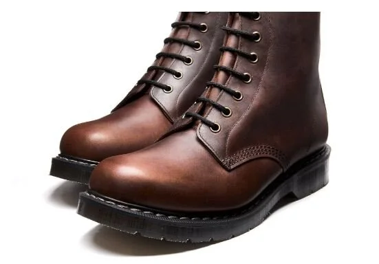 SOLOVAIR Eye Derby Boot Brown Gaucho Crazy Horse — d'Honk