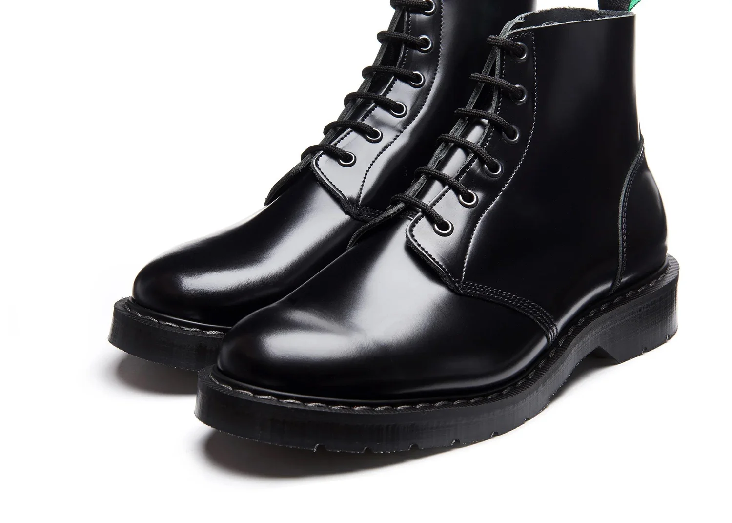 SOLOVAIR 6 Eye Astronaut Boot Black Hi-Shine — d