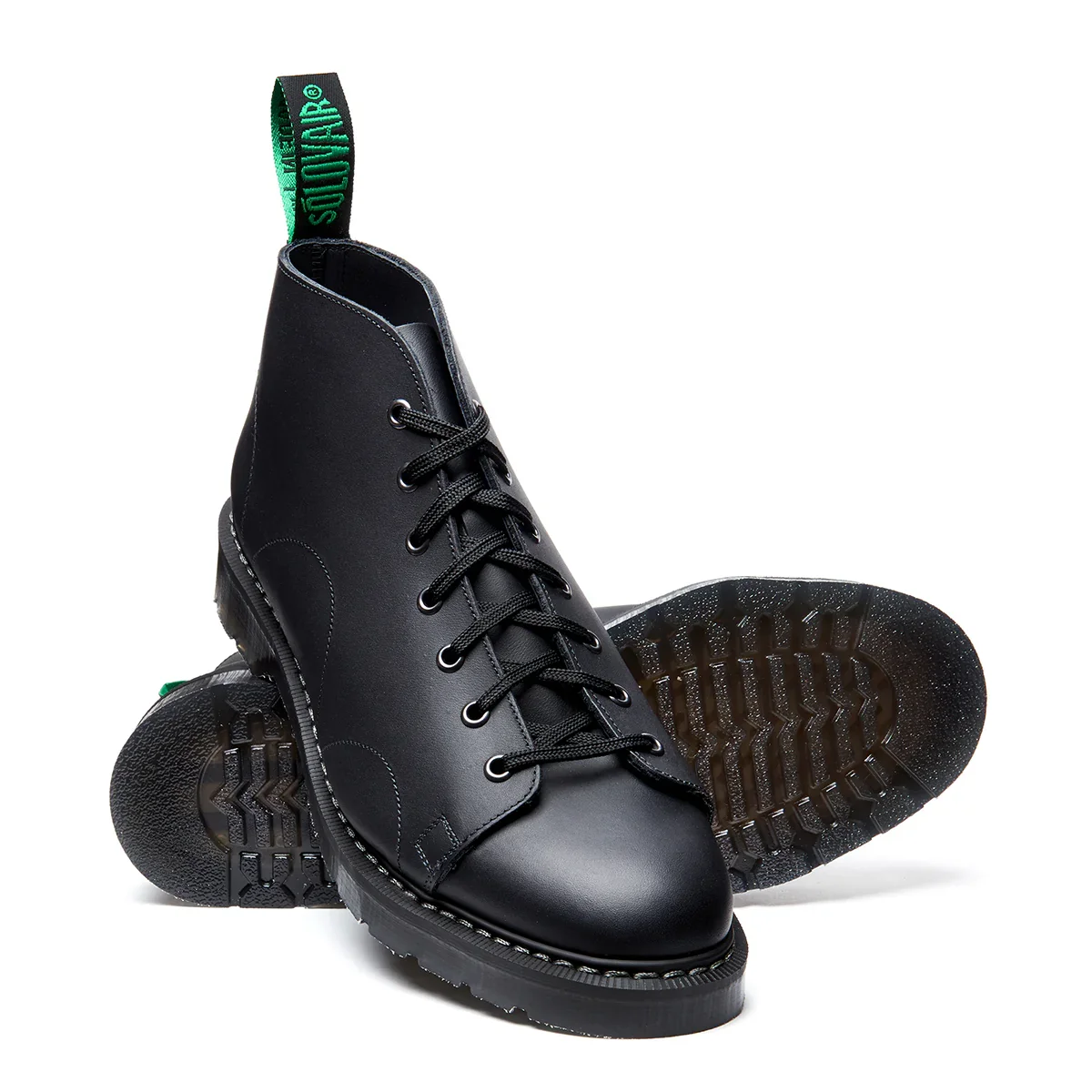 Solovair Black Greasy Monkey Boot