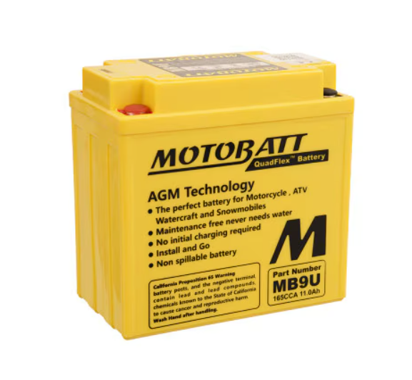 MB9U MOTOBATT QUADFLEX 12V BATTERY *8