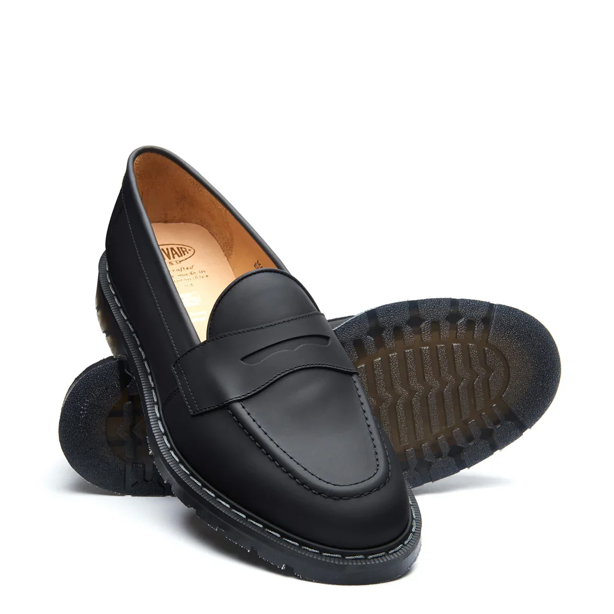SOLOVAIR- Penny Loafer - Black Greasy - Size 8.5