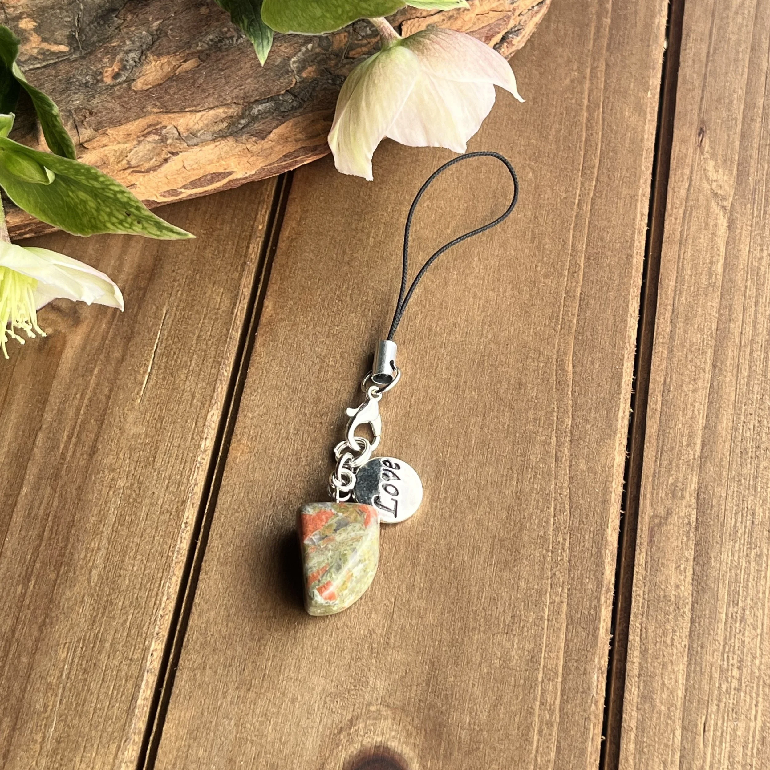 Unakite Jasper charm