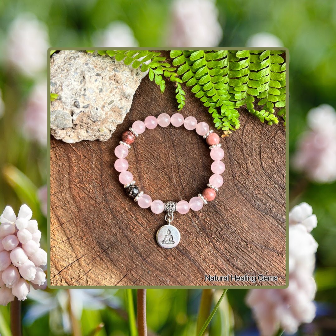 Rose Bead Floral Bead Rosary Bracelet – Sweet Eloise Boutique
