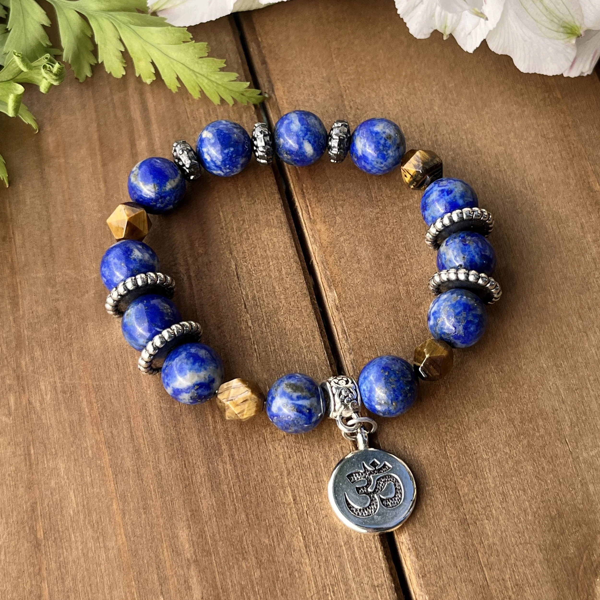 Lapis Lazuli OM bracelet