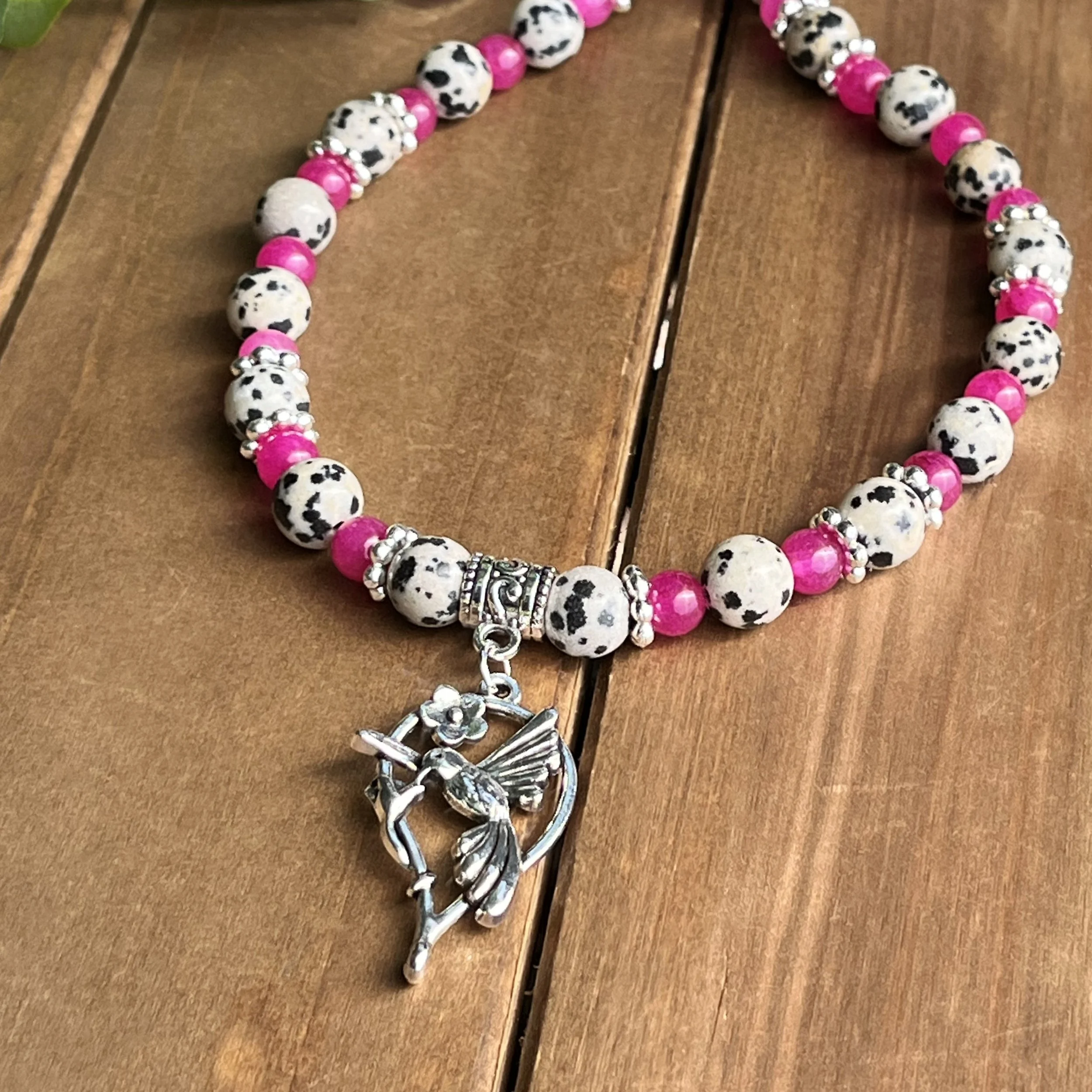gemstone hummingbird necklace