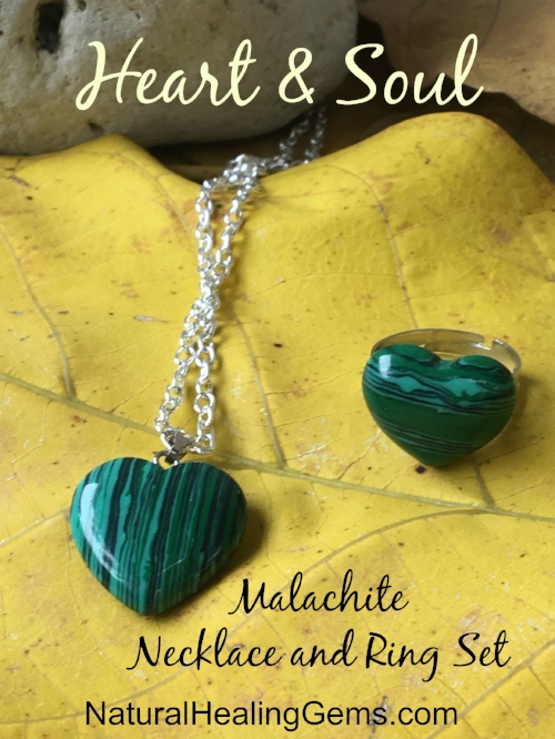 Gemstone Necklace and Ring sets "Heart and Soul"