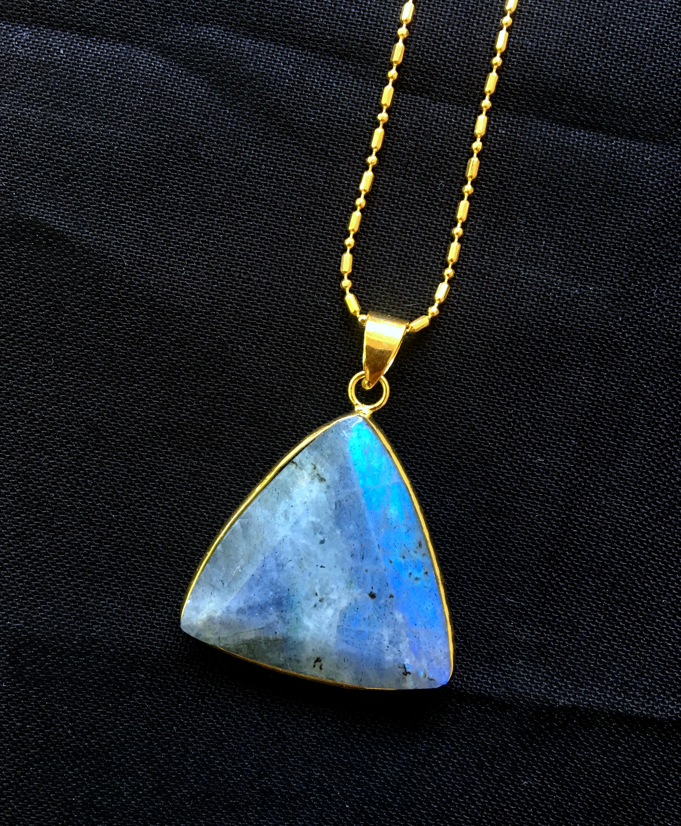 Labradorite gemstone Triangular necklace