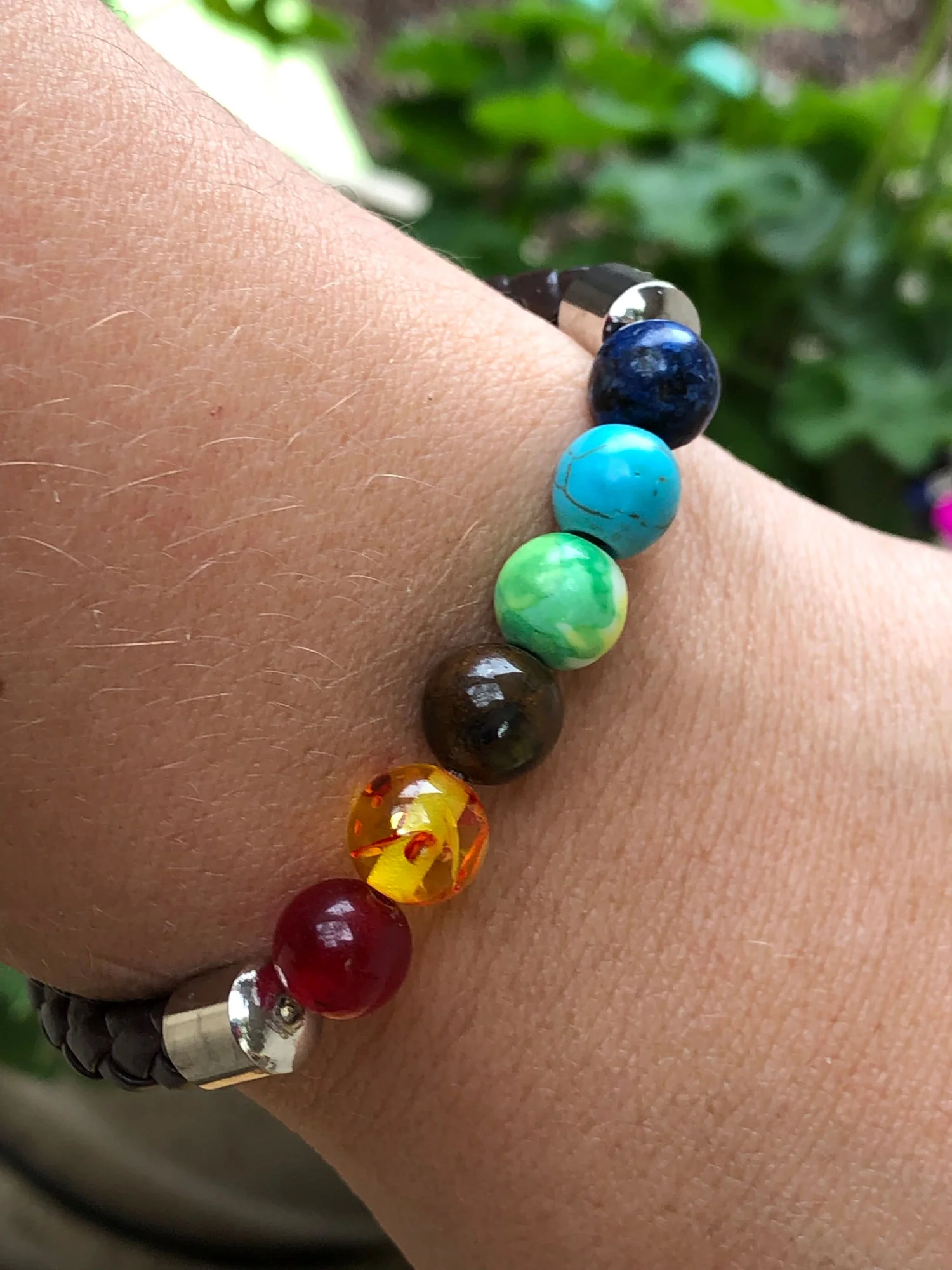 Natural Healing Gems Third Eye Chakra Gemstone Bracelet with Amethyst
