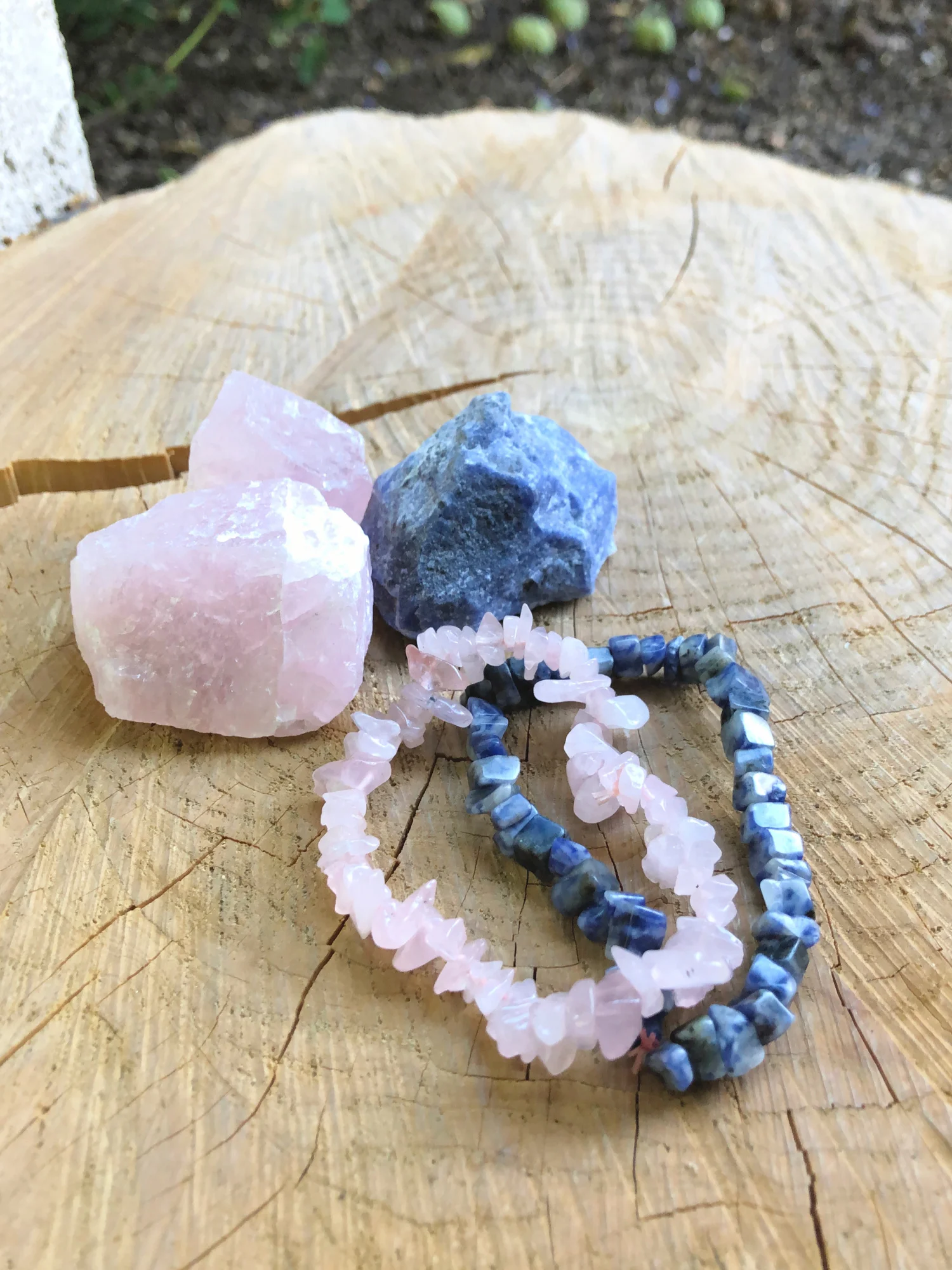 rose quartz sodalite chip bracelets 2.jpg