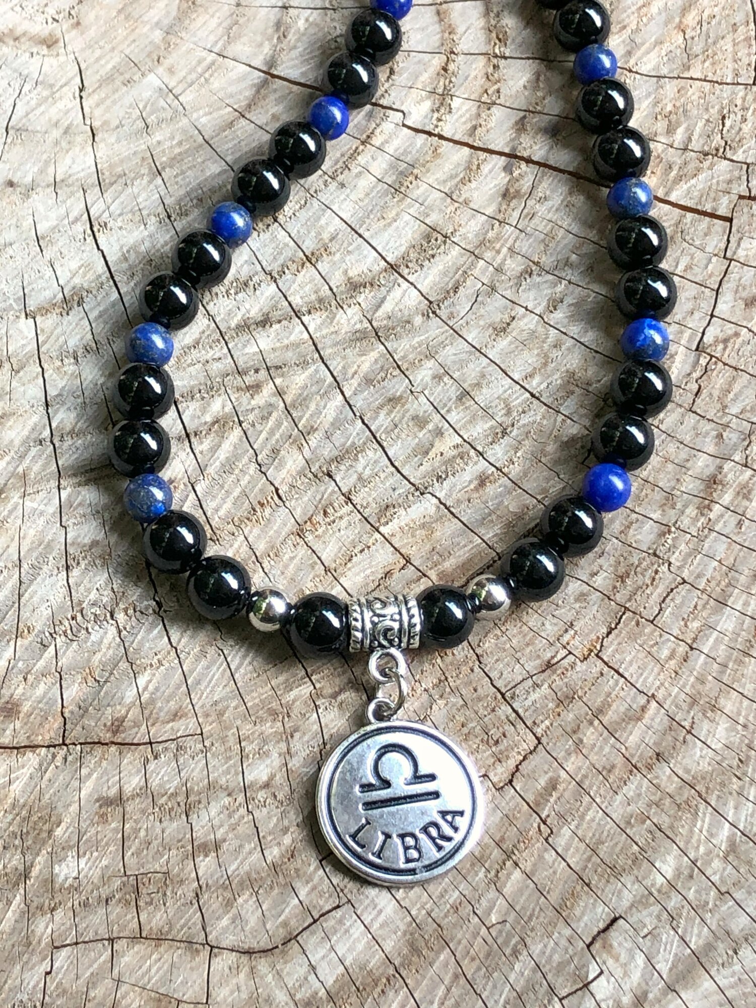 Beaded Silver Necklace Lapis Lazuli Choker Necklace Crystal Blue Throat Chakra Gift for Wife Lapis Lazuli Jewelry