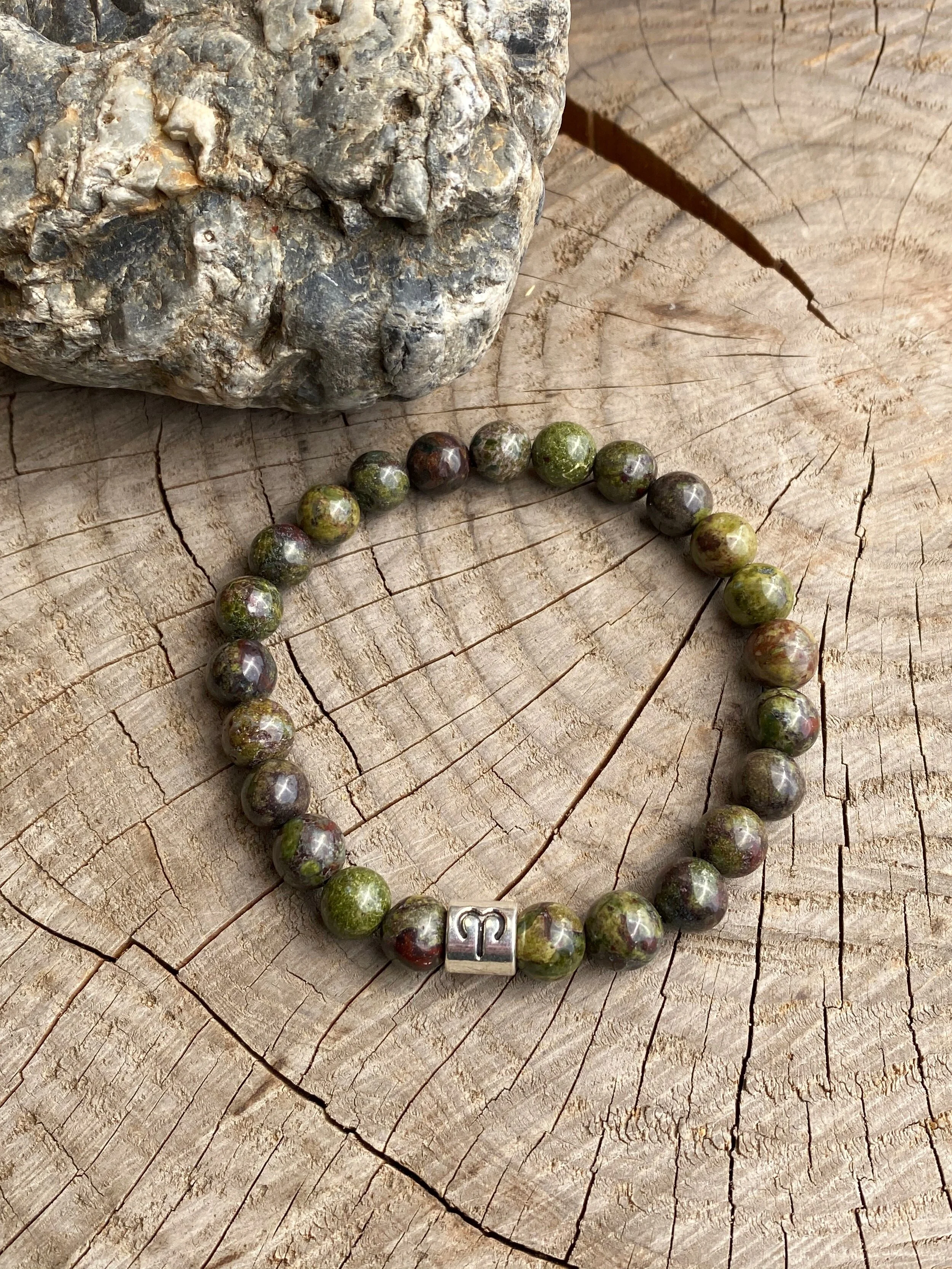 Aries Dragon Blood Gemstone Bracelet for Personal Power