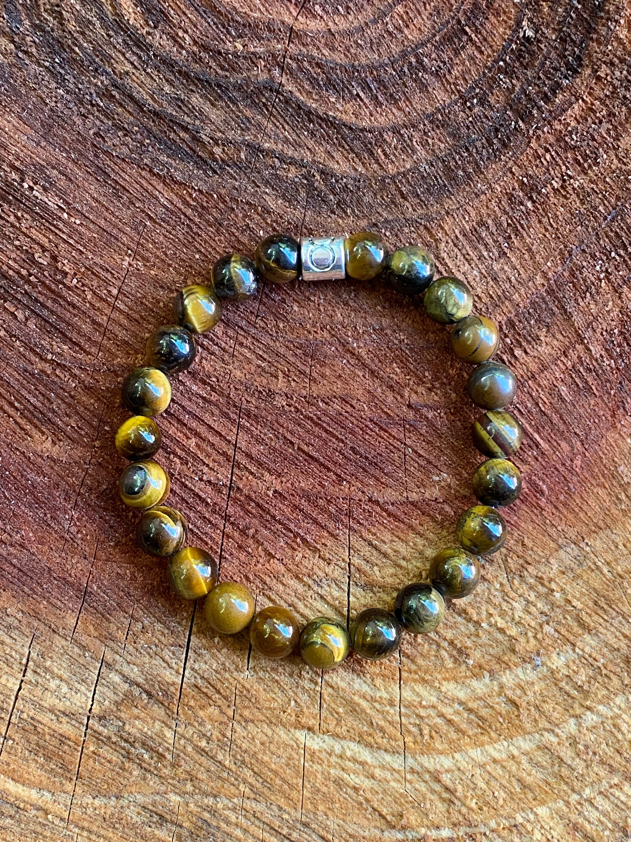 Taurus Tiger Eye Gemstone Bracelet for Protection