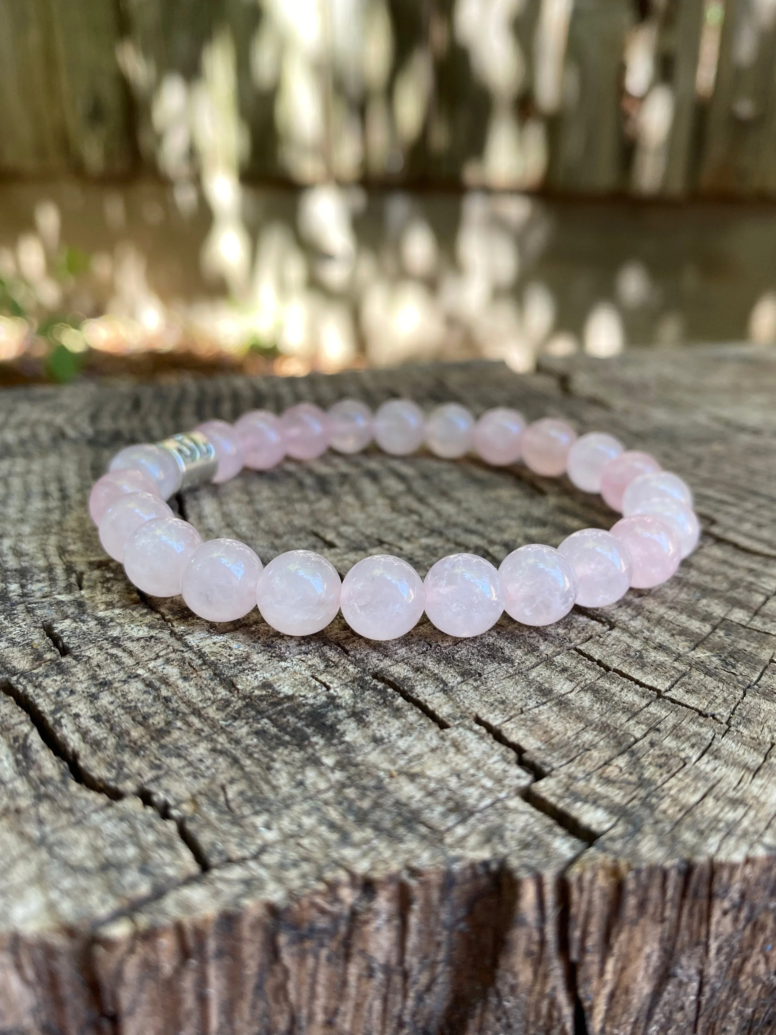 Leo Rose Quartz Gemstone Bracelet for Contentment