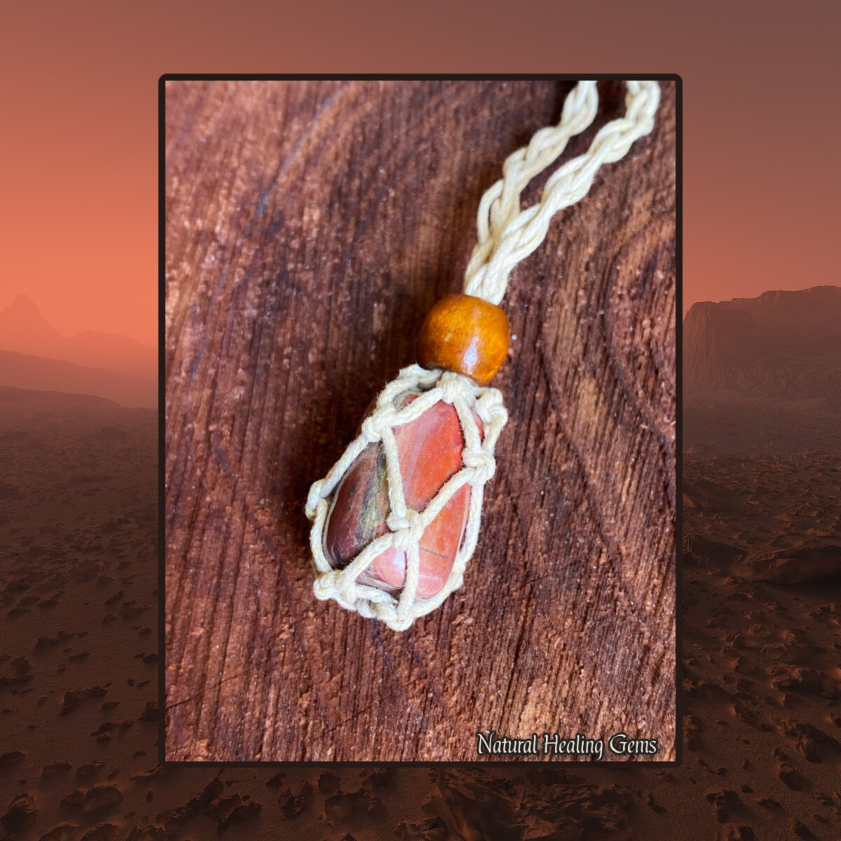 Red Jasper Polished Point Pendant | New Moon Beginnings