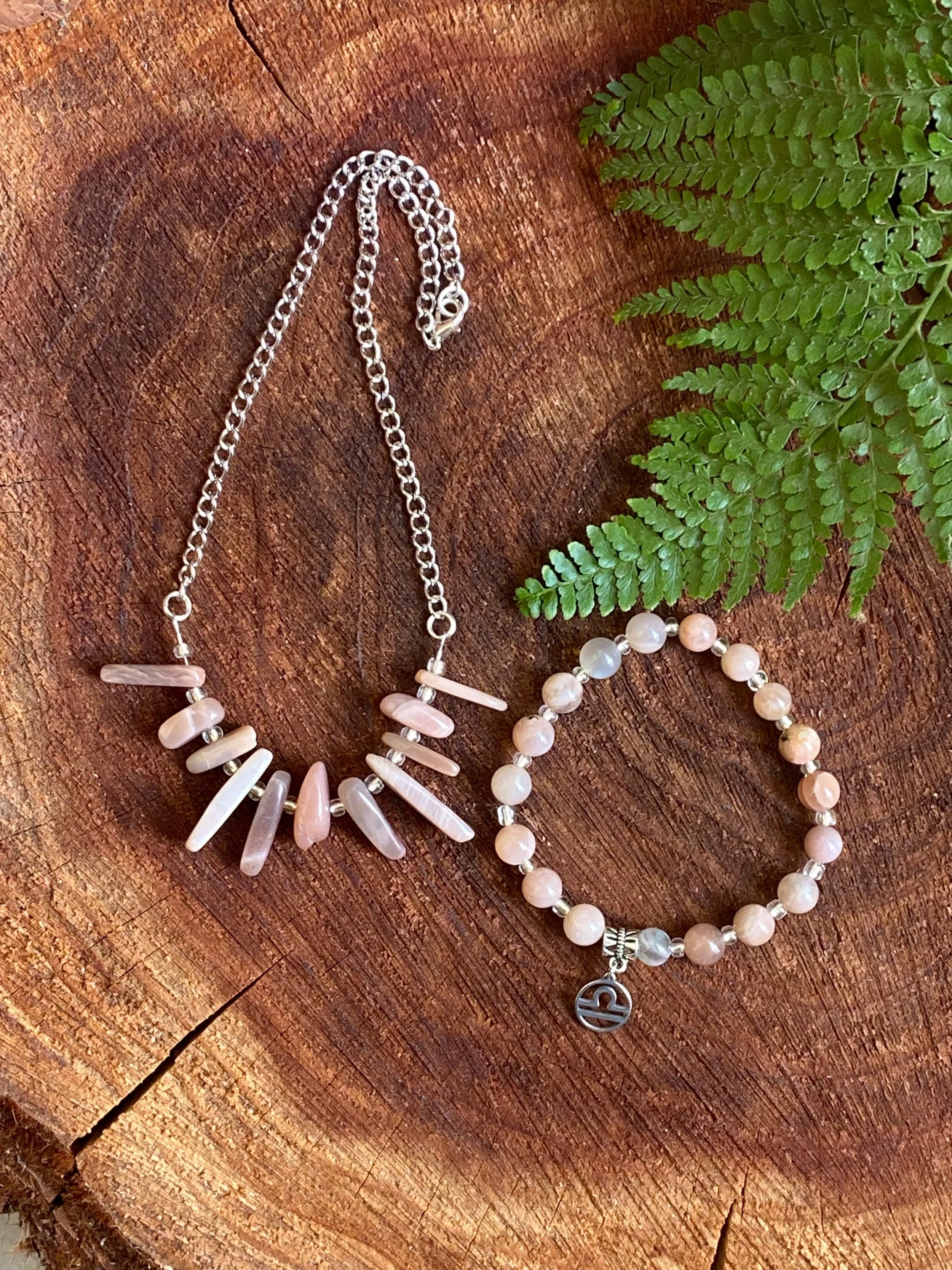 Libra Sunstone Necklace and Bracelet Set for Leadership (M/L)