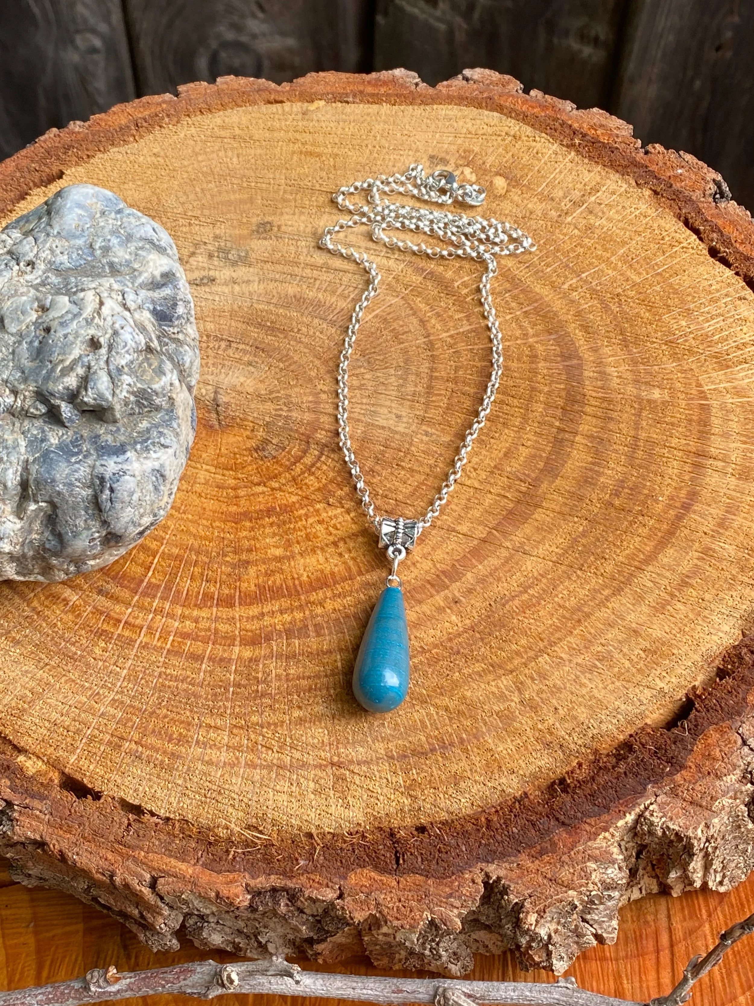 Natural Teardrop Larimar Blue Crazy Lace Agate Loose Beads – 13x18mm, 15 Inch Strand