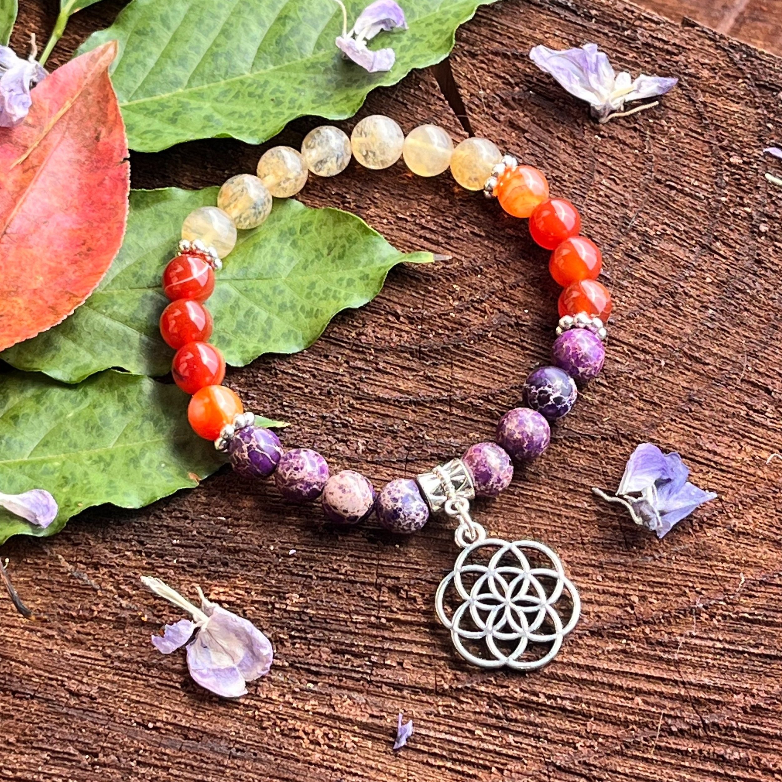 Rainbow Energy Healing Anxiety Worry Tree of Life Chakra Bracelets –  Wychcrafts