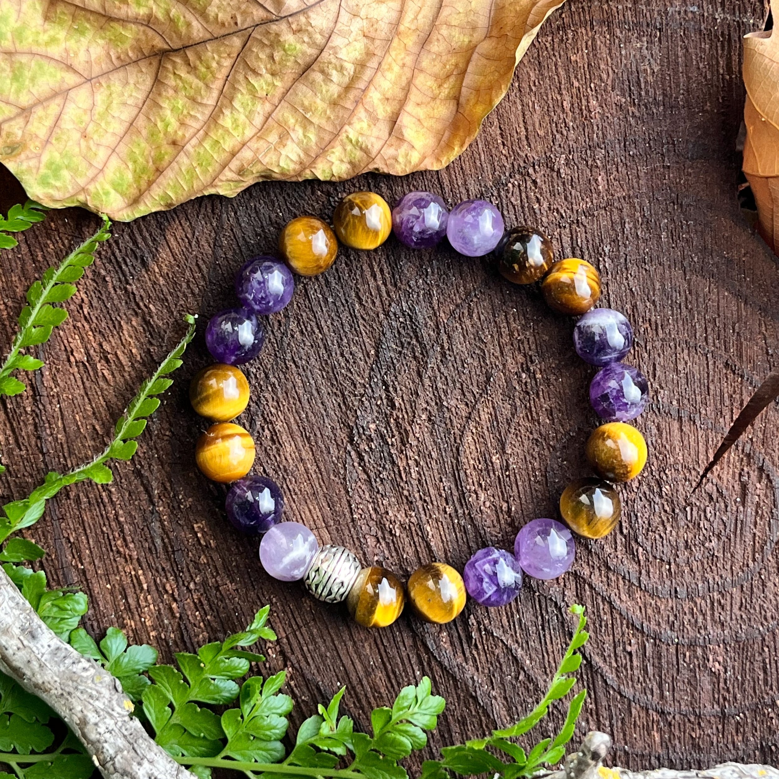 Purple Phantom Crystal Bracelet 100% Natural Crystal Shop