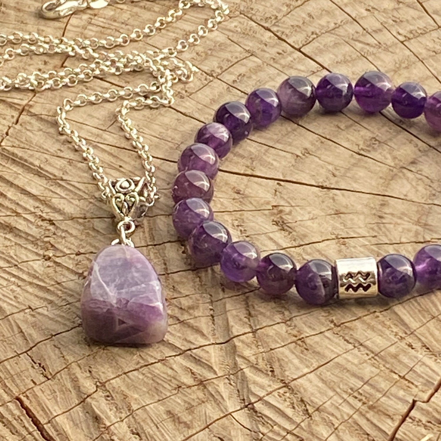 Amethyst LOC Jewelry Set, A--0024 by What Naturals Love