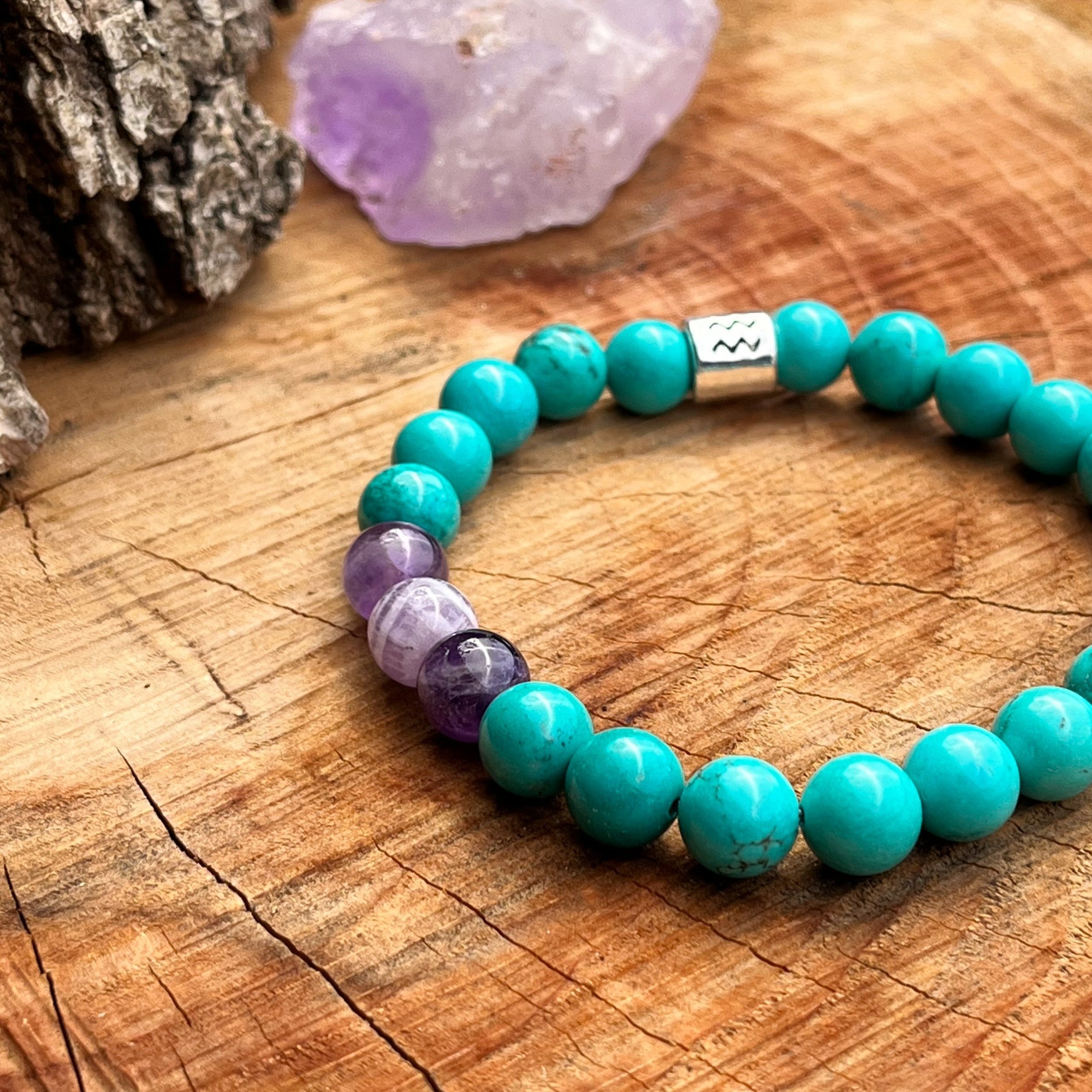AAA Natural Amethyst Gemstone Bracelet Natural Energy Stone Bangle Gemstone  Jewelry for Woman Birthstone for Aquarius for Gift - AliExpress
