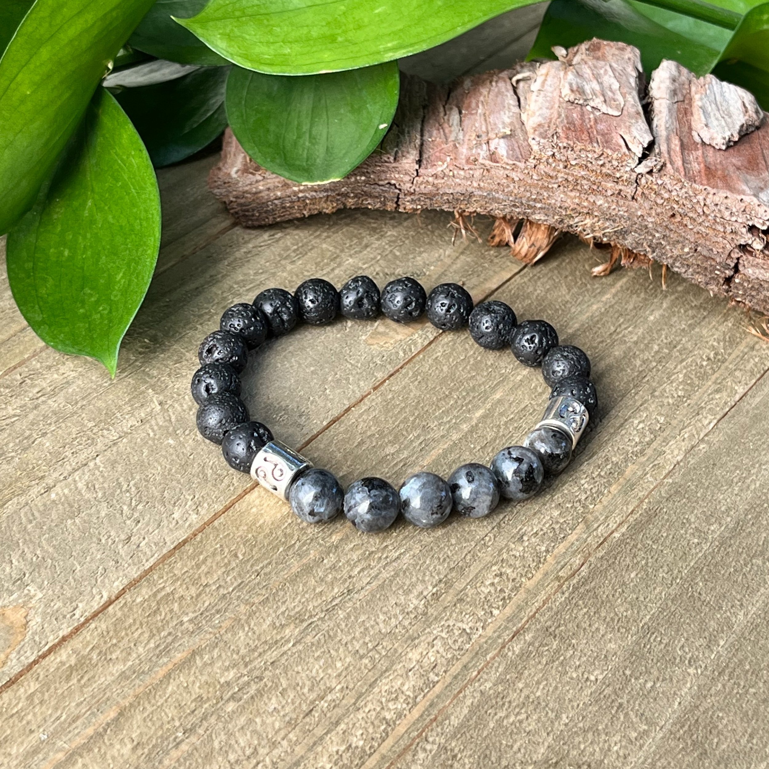 Black Lava Stone Bracelet For Men- Minimalist Gemstone Healing Bracelet