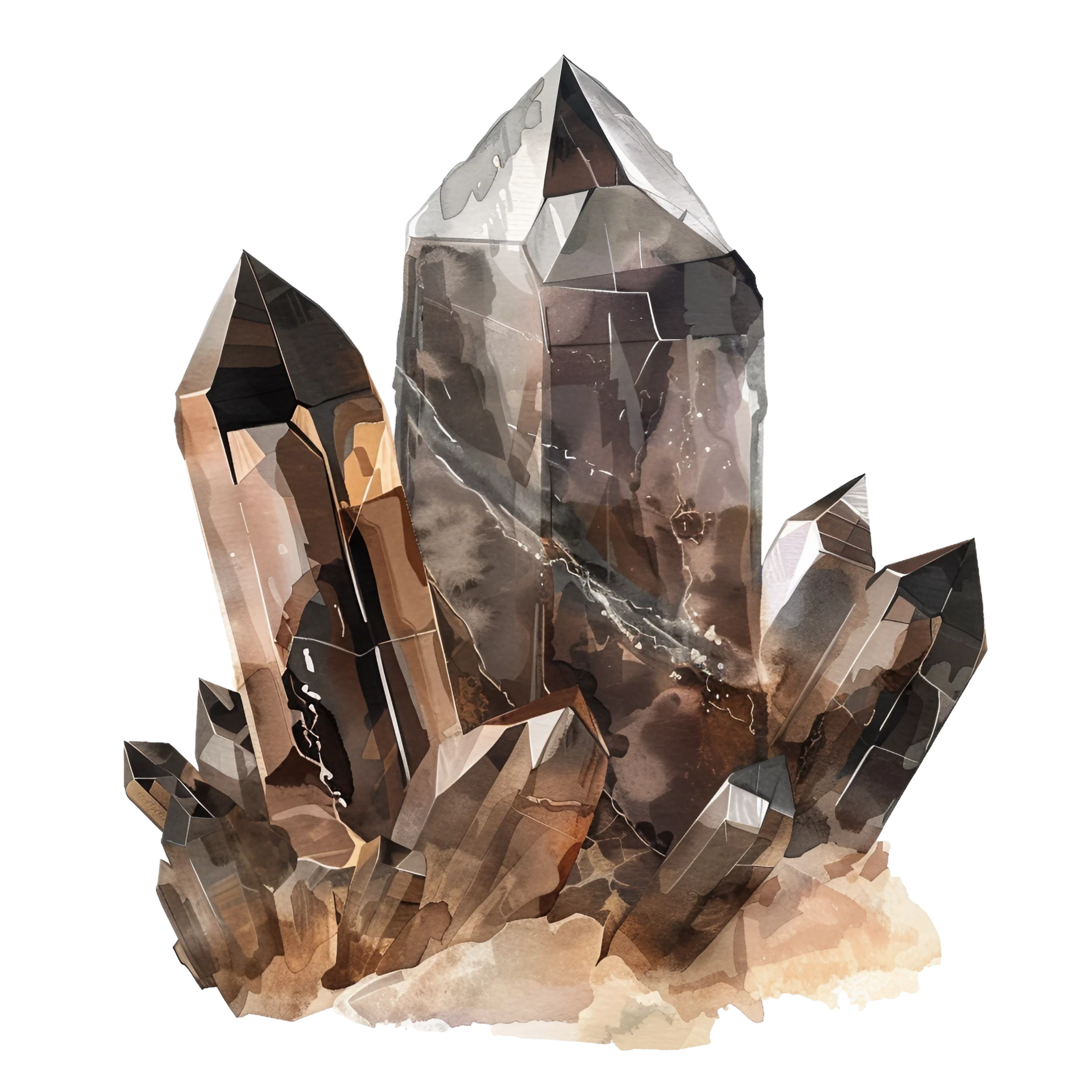 Smokey Quartz Cluster.png