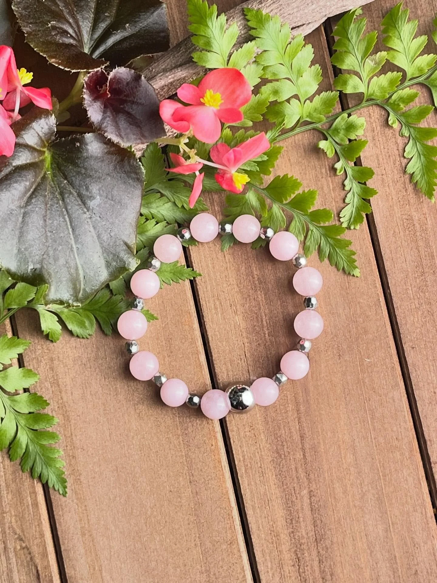 Rose Quartz 💕 large bead bracelet for cheerfulness 😃
