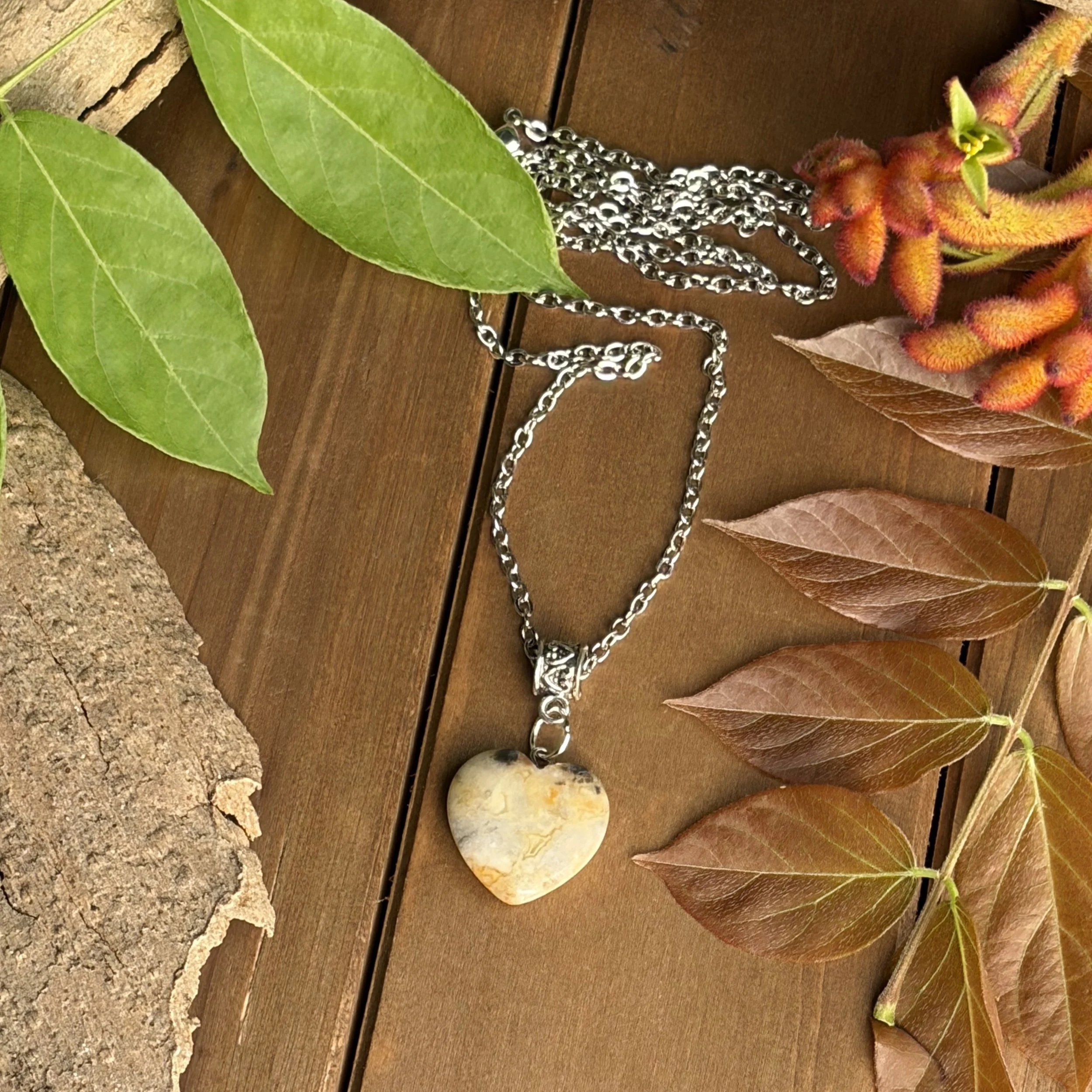 Crazy Lace Agate healing necklace