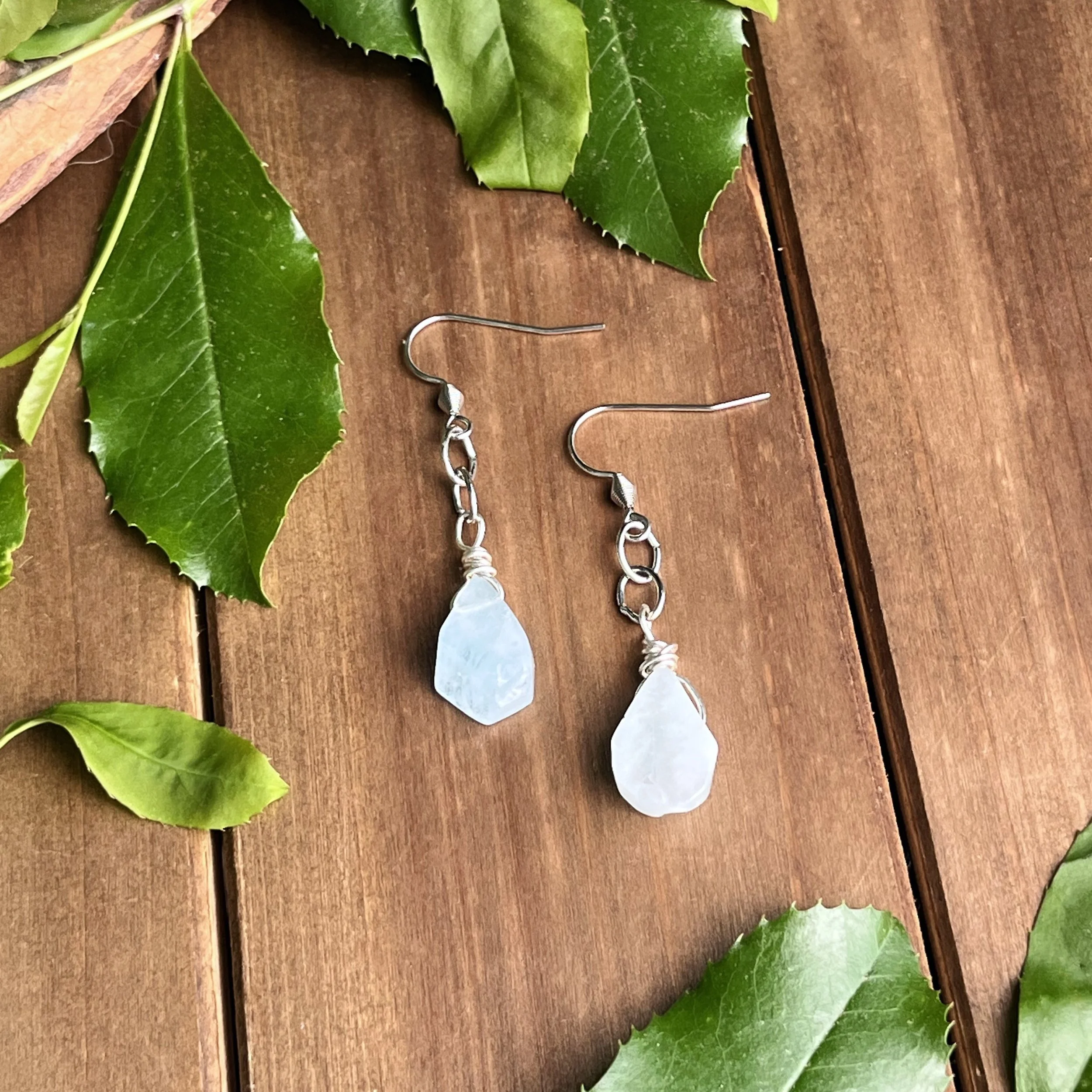 Aquamarine healing earrings