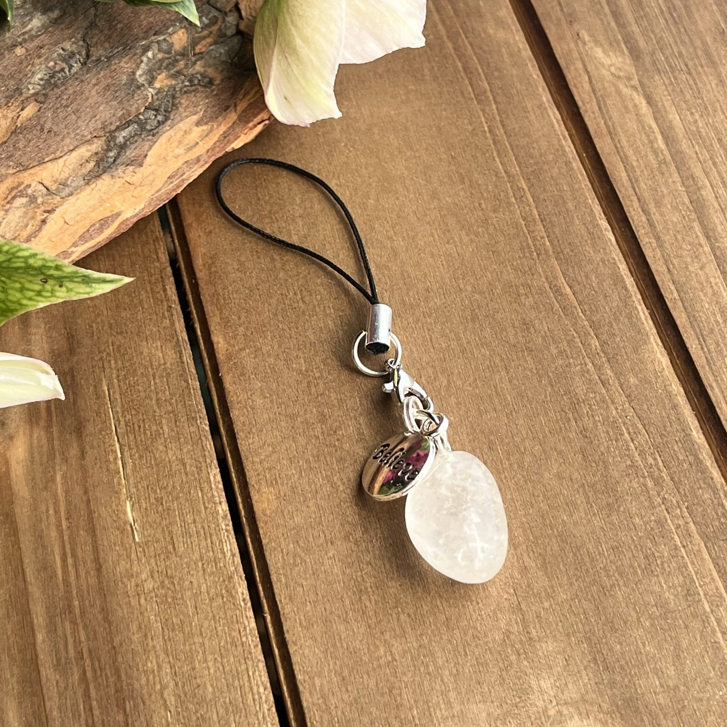 Crystal Quartz charm for manifesting