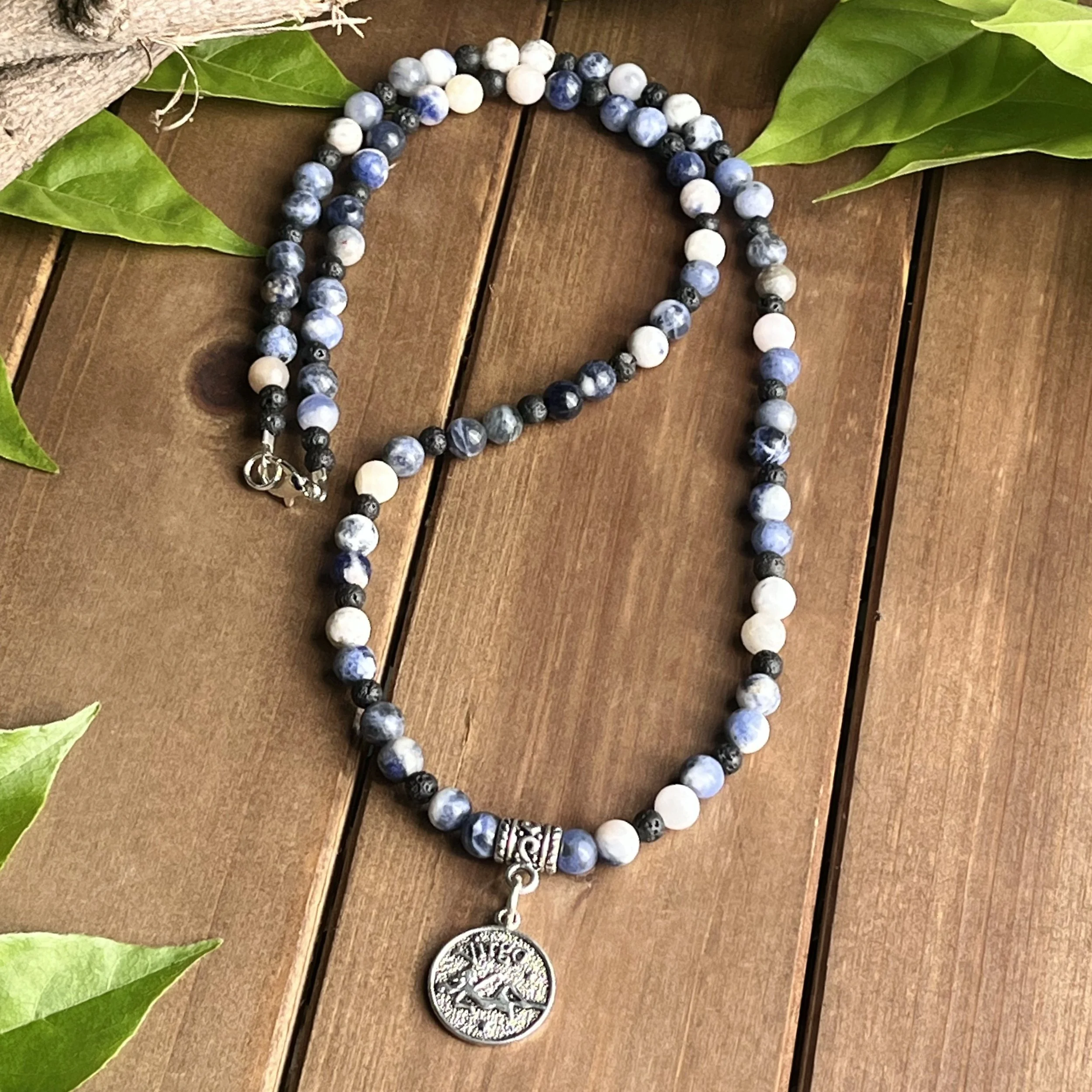 Virgo Sodalite bead necklace