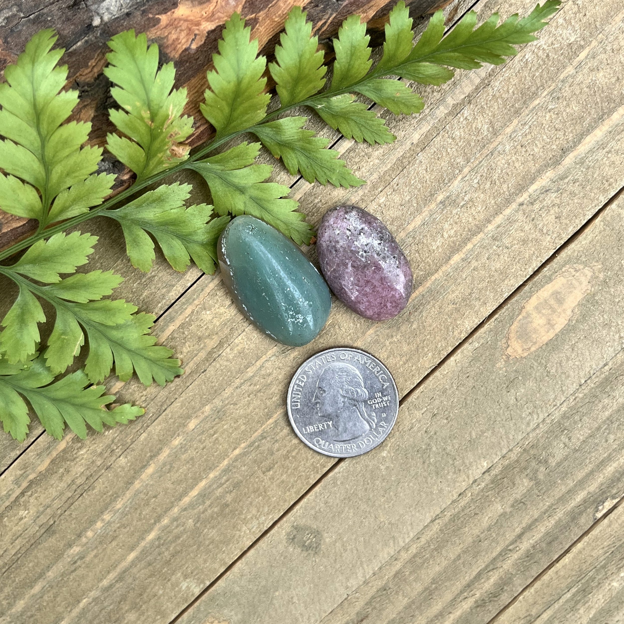 Lepidolite and Aventurine tumbled