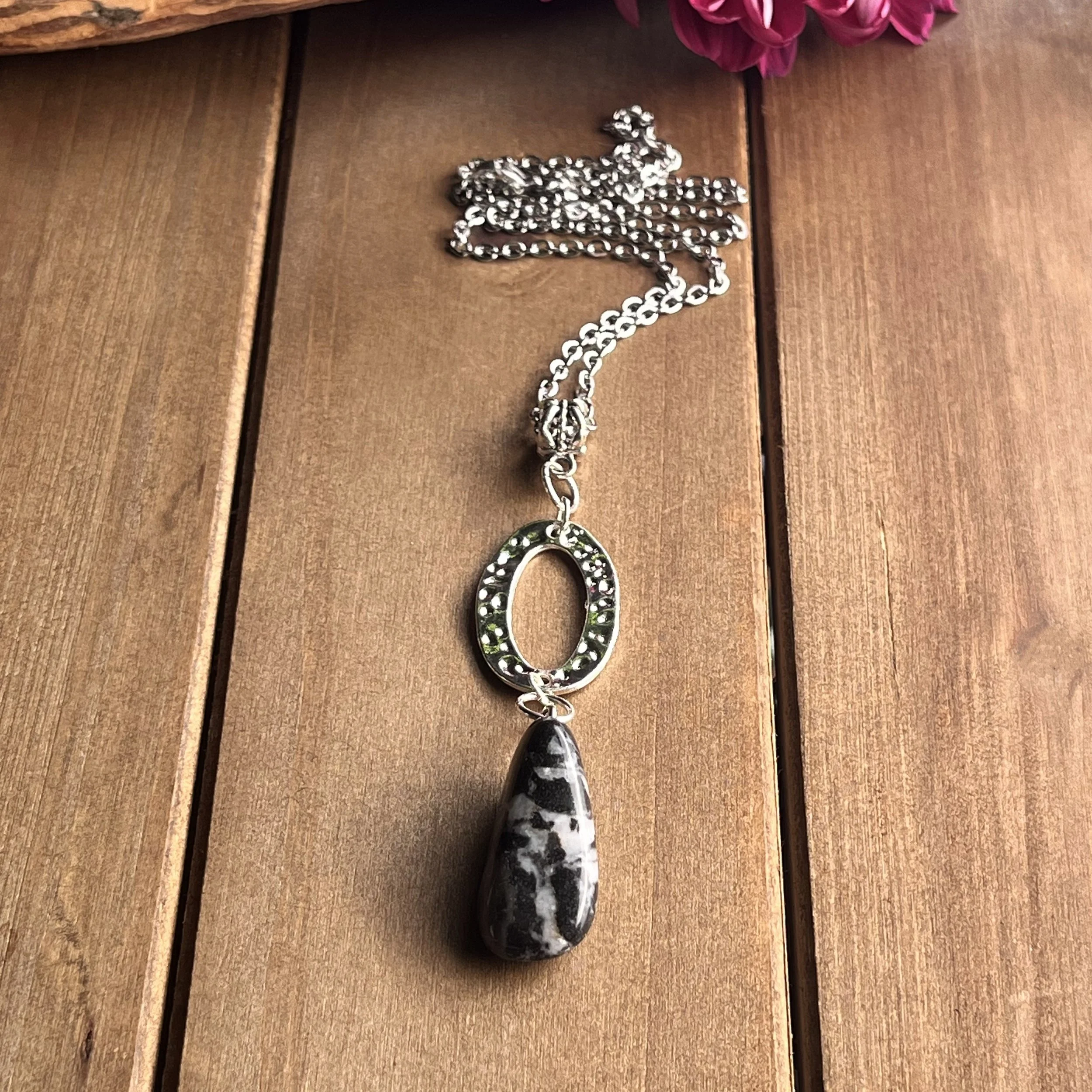 natural Zebra Jasper necklace