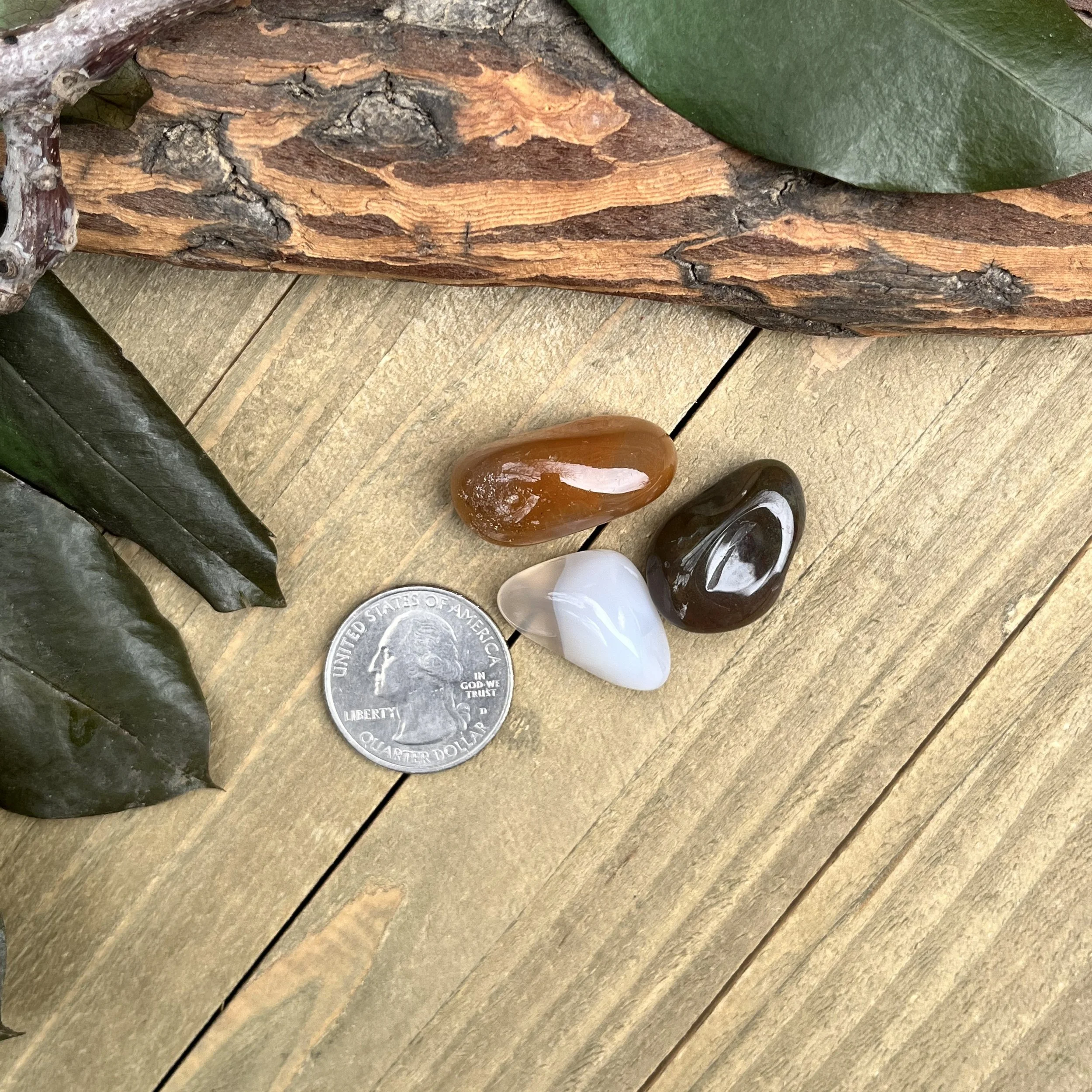 Agate and Carnelian tumbled gemstones