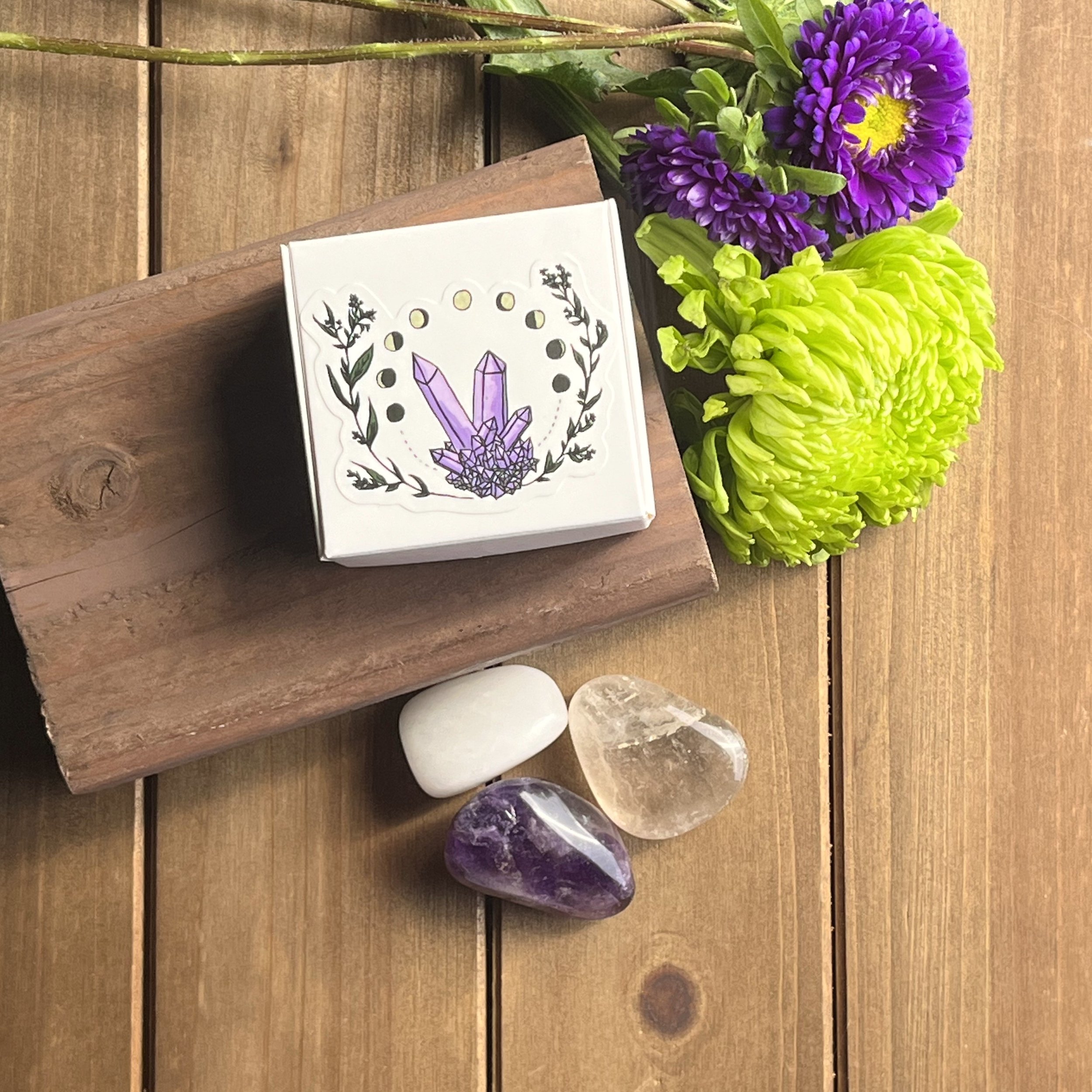 set of large tumbled crystals