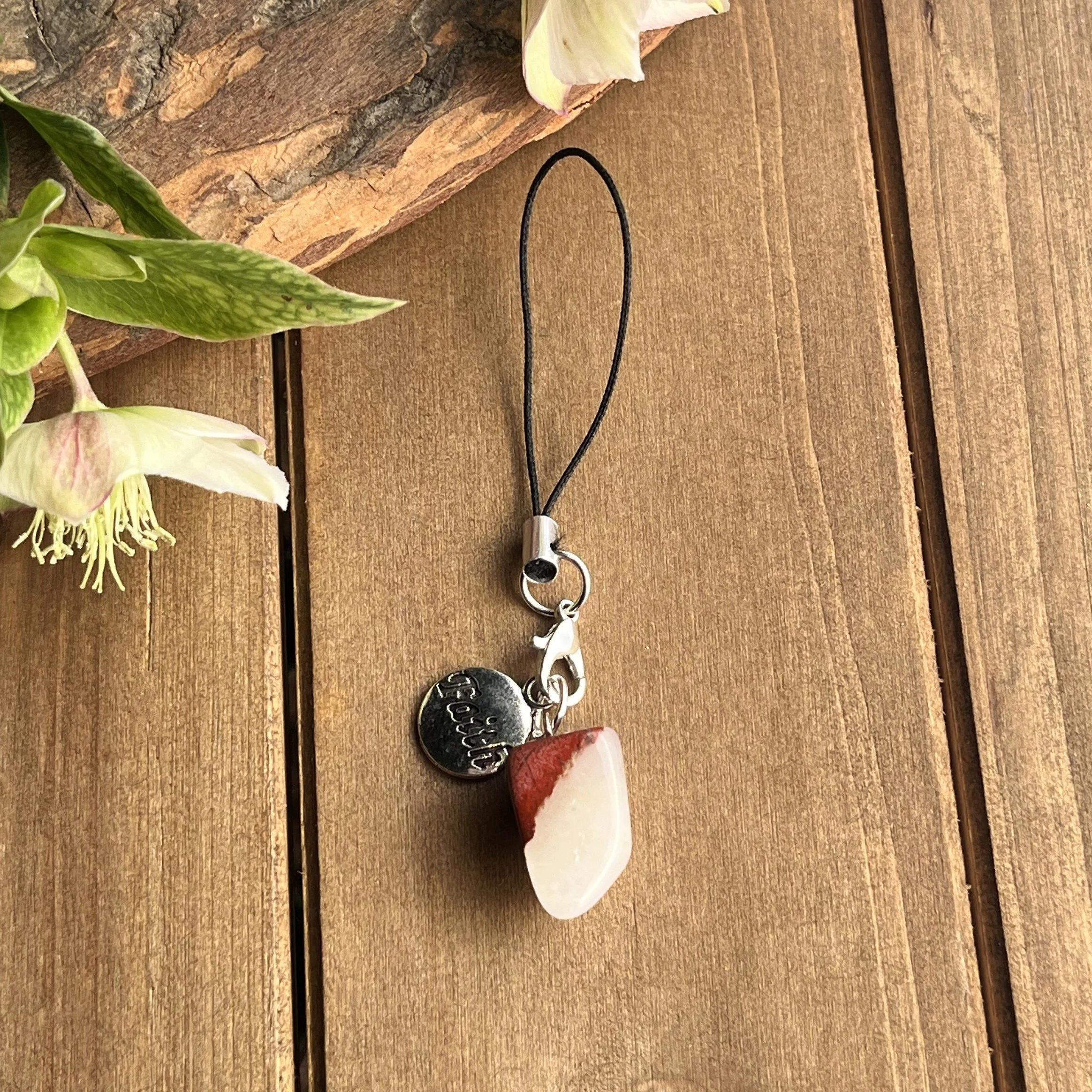 quartz jasper faith charm