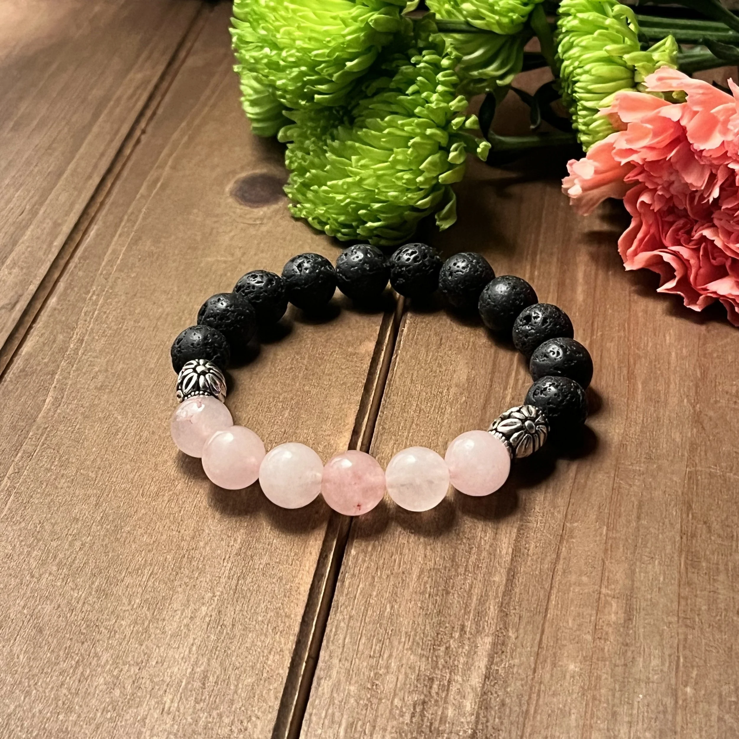 Heart chakra gemstone bracelet