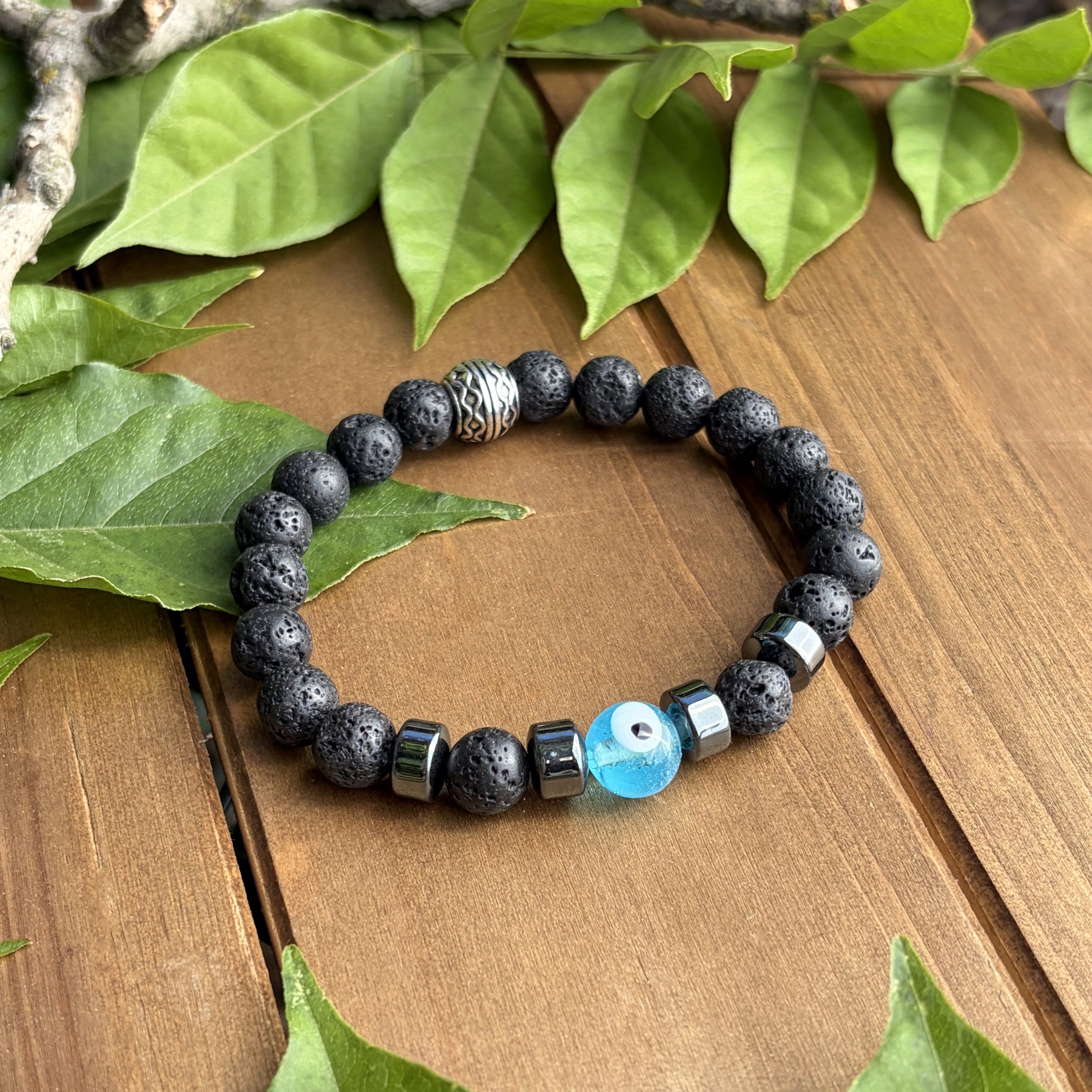 evil eye protection gemstone bracelet