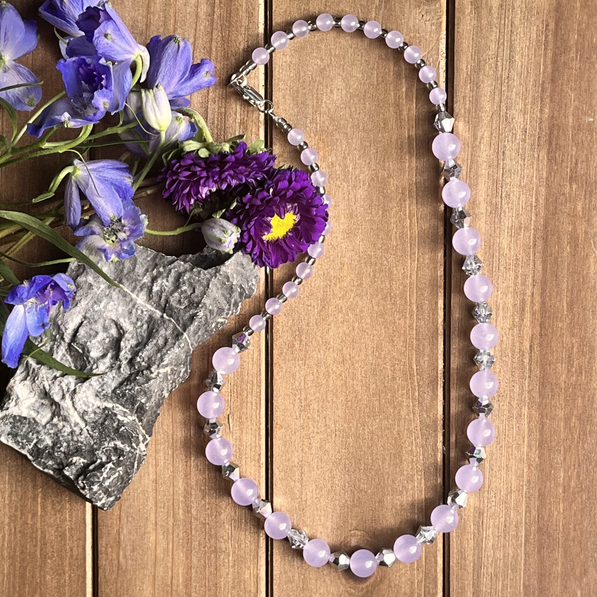 purple Quartzite bead necklace