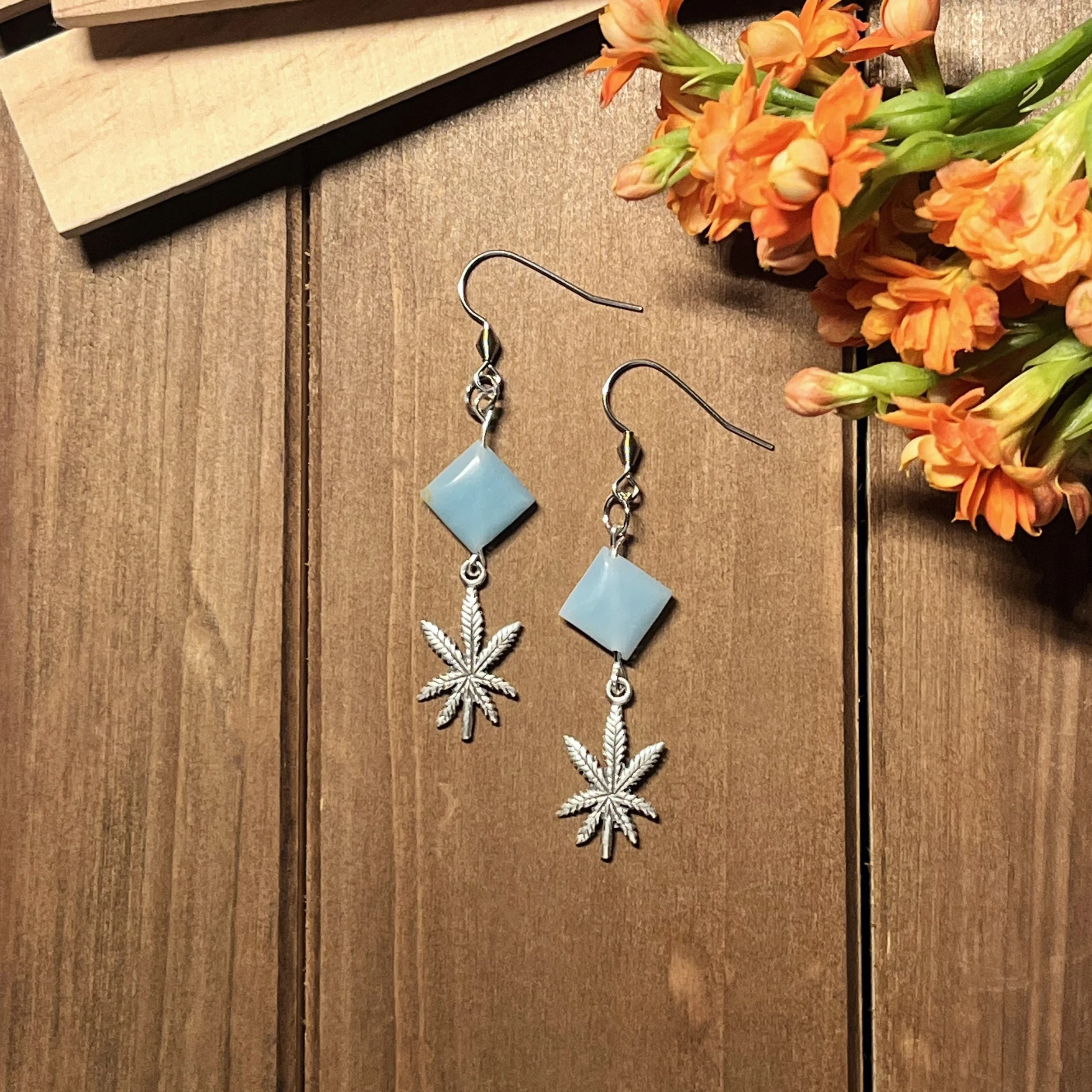 Amazonite Mary Jane earrings