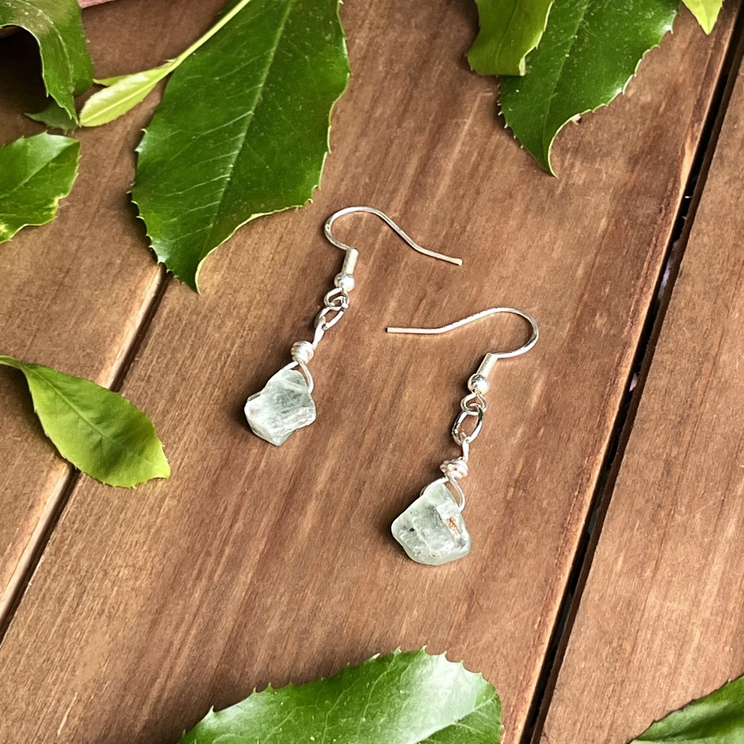 Green Kyanite healing earrings