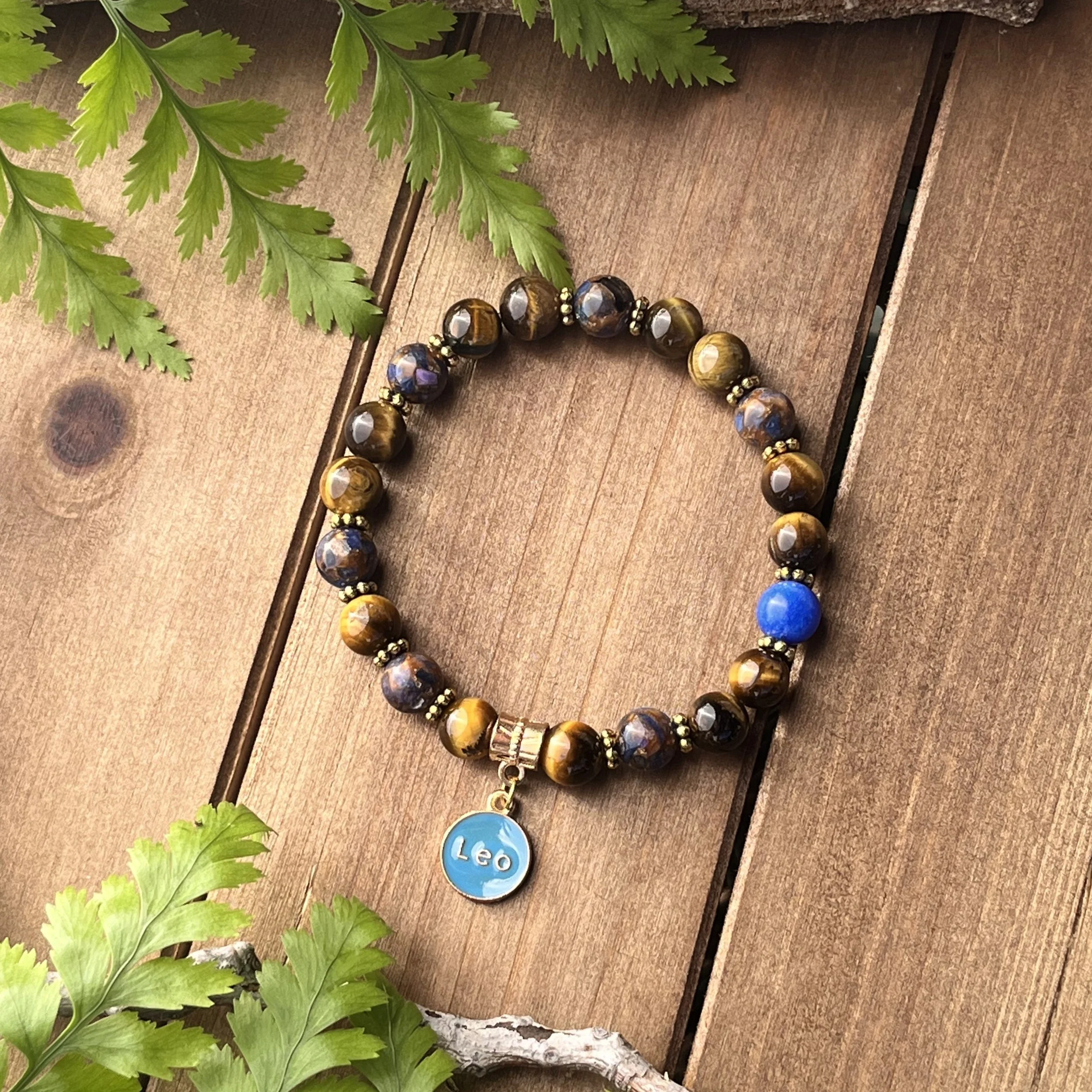 Leo bracelet with Jasper and Tiger Eye