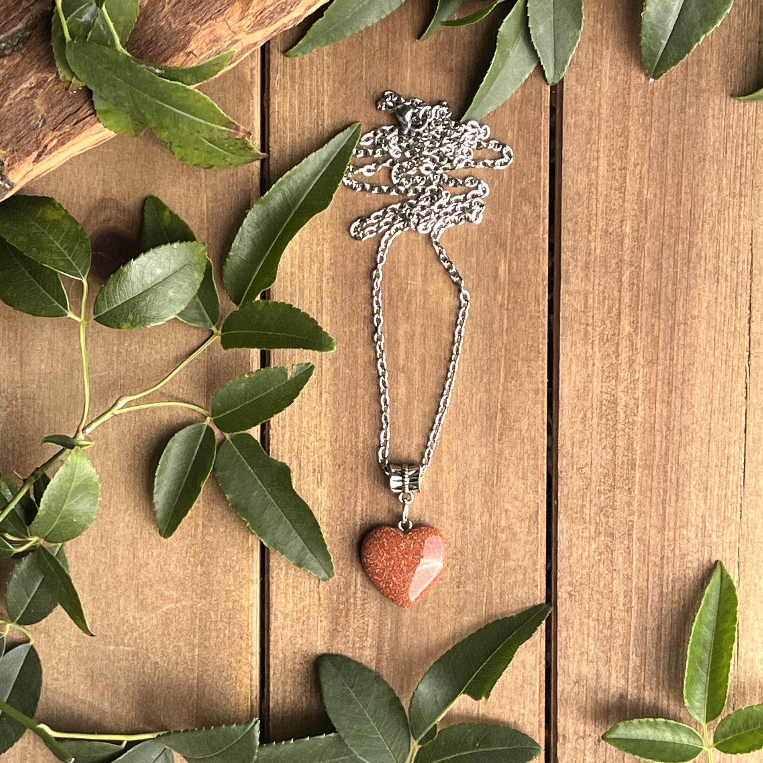 Goldstone Heart Necklace for Extra Confidence