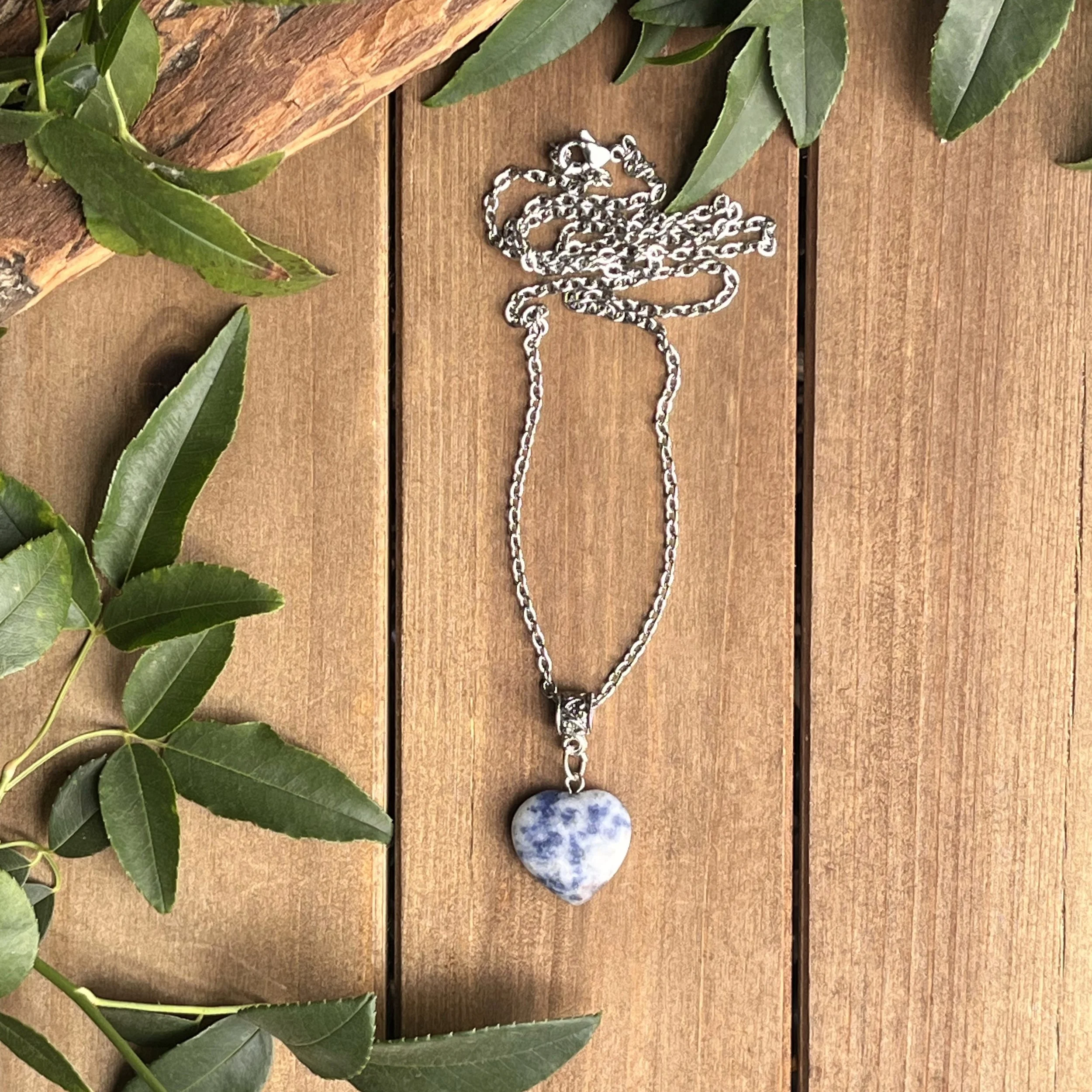 Sodalite Heart Necklace For Truth, Harmony, and Self-Expression