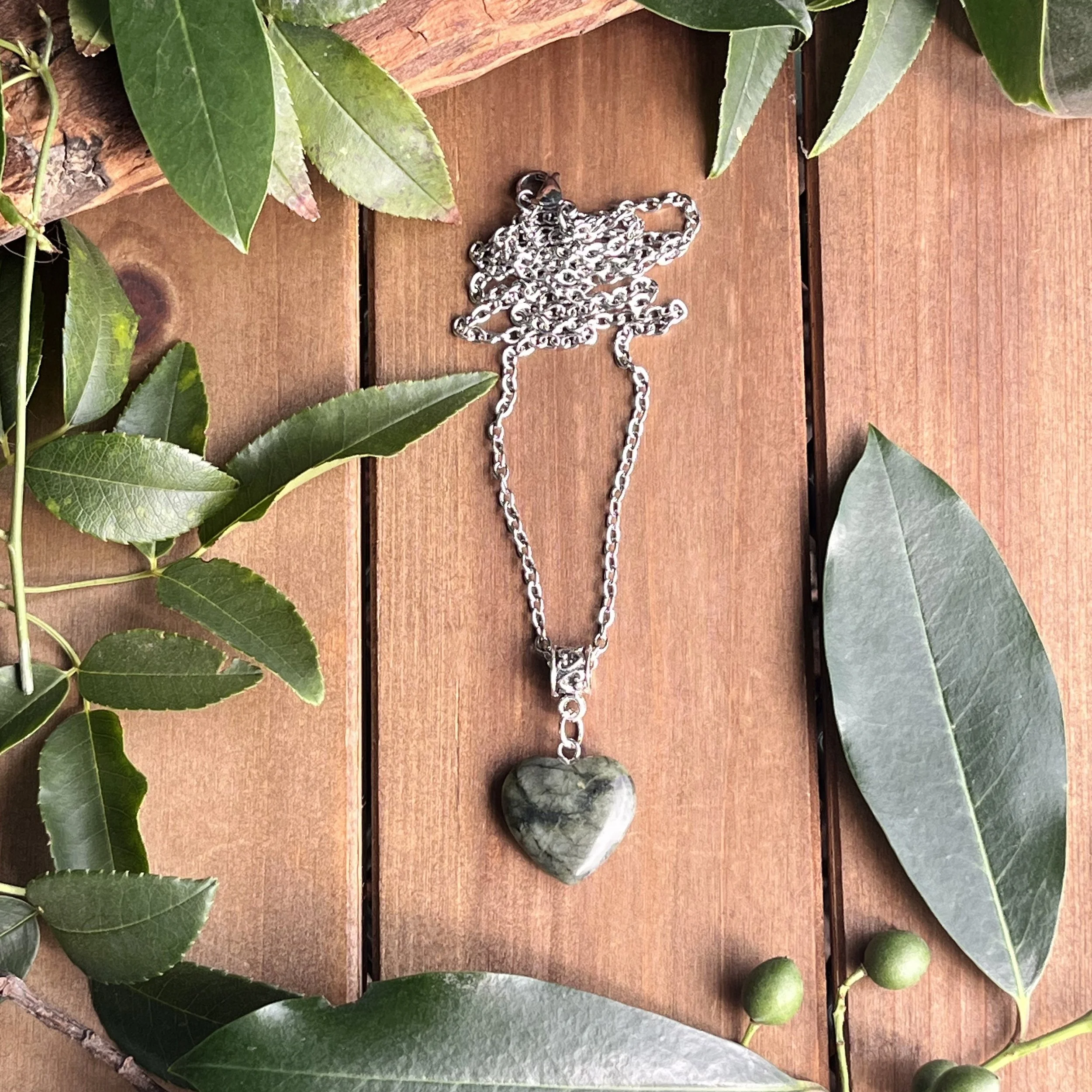 Jade Heart Necklace for Prosperity